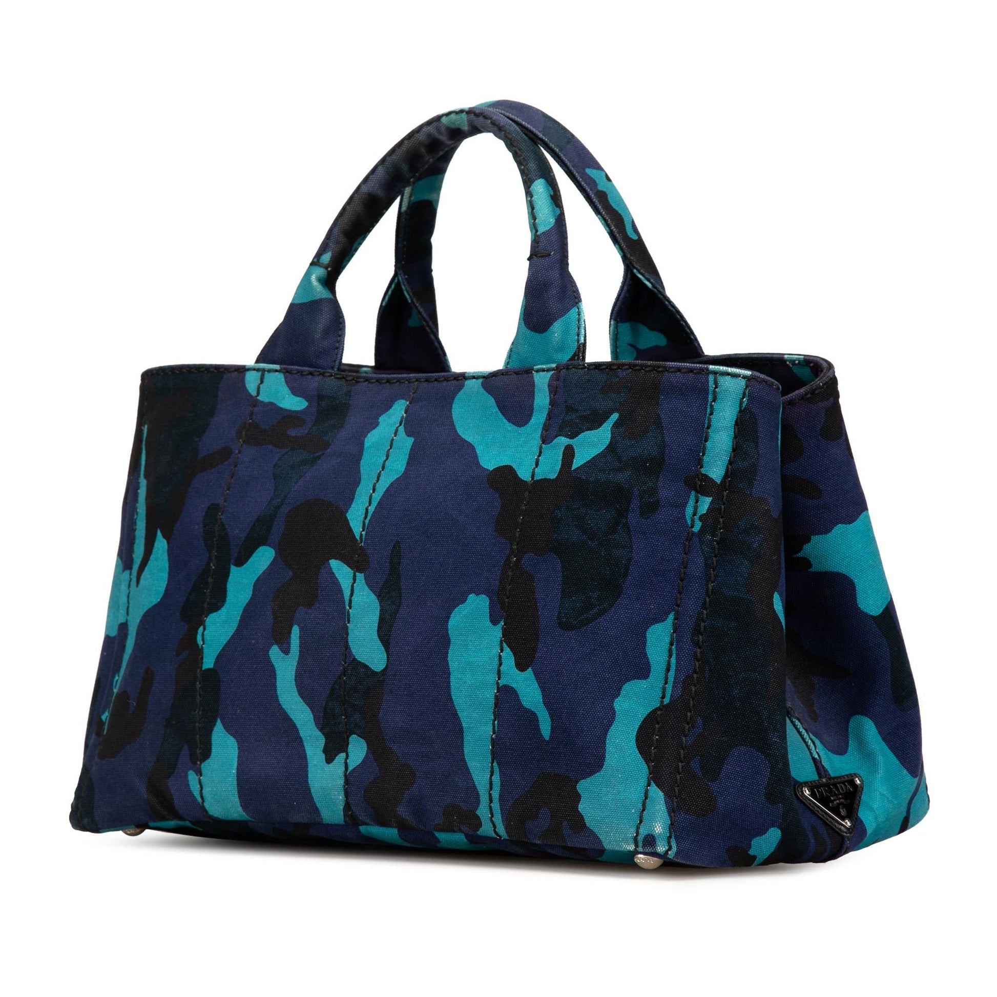 Prada Camouflage Canapa Satchel Canvas Logo Satchel Bag Logo Satchel 1