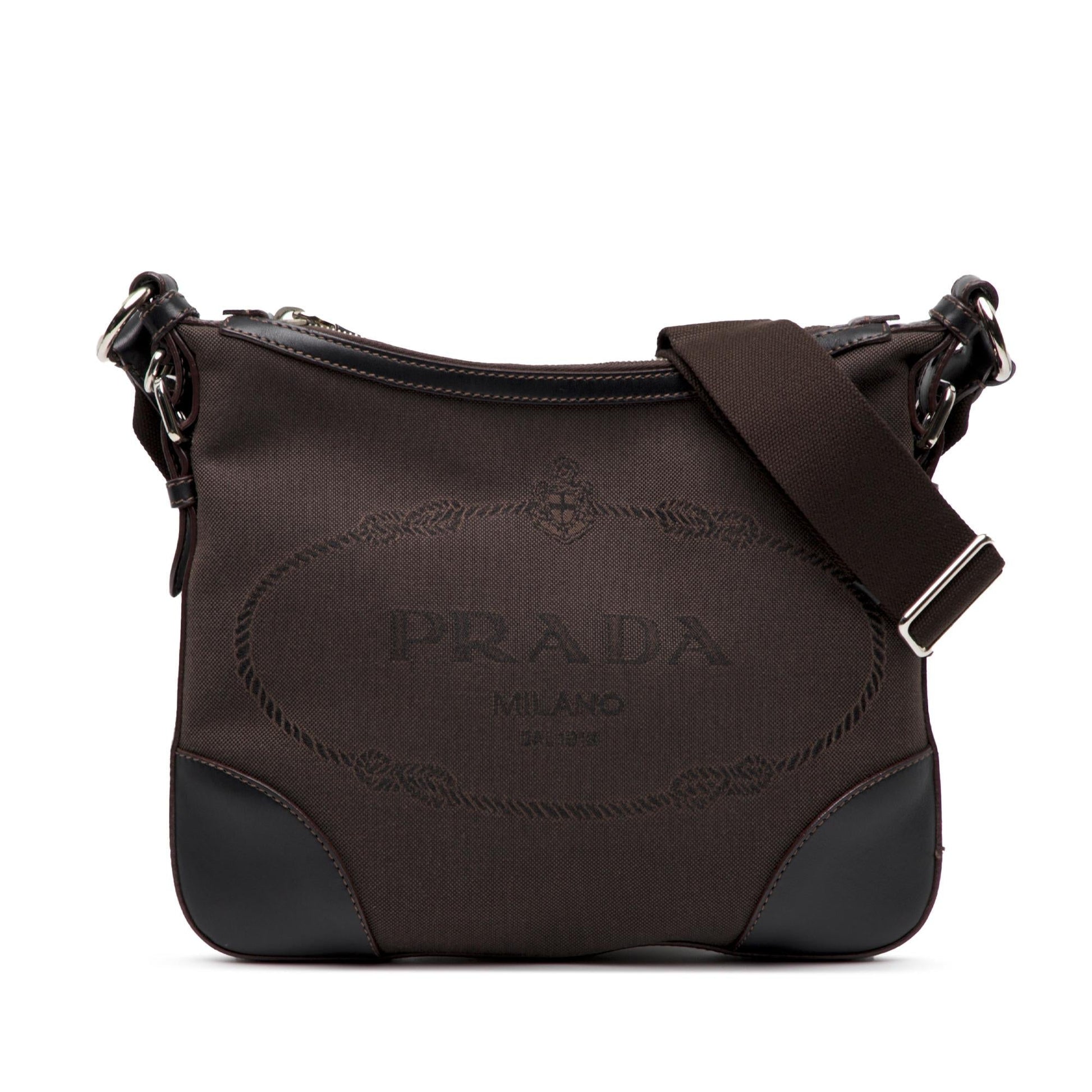 Prada Canapa Crossbody Canvas Logo Crossbody Bag Logo Crossbody 5