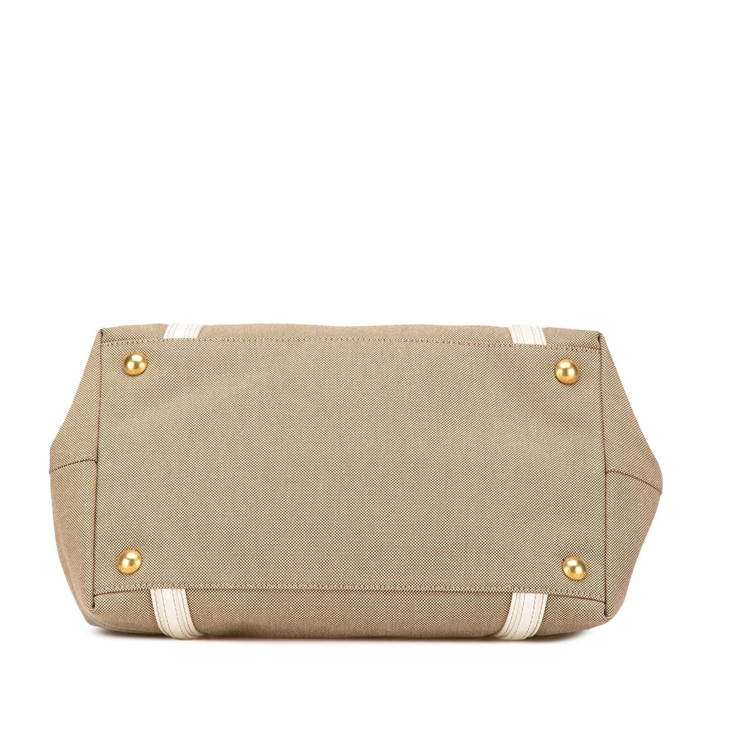 Prada Canapa Satchel Canvas Logo Satchel Bag