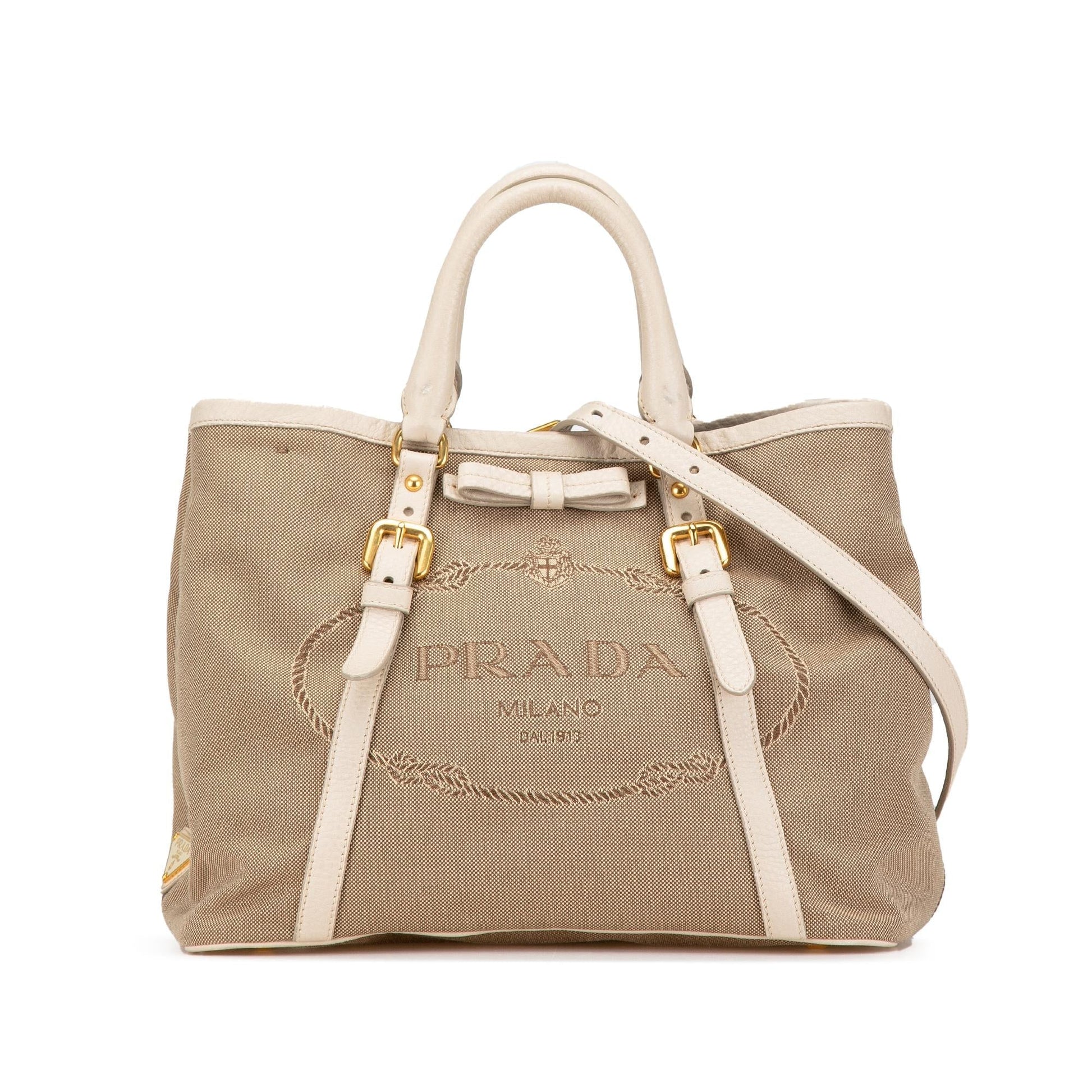 Prada Canapa Satchel Shg Haws7D Canvas Logo Satchel Bag