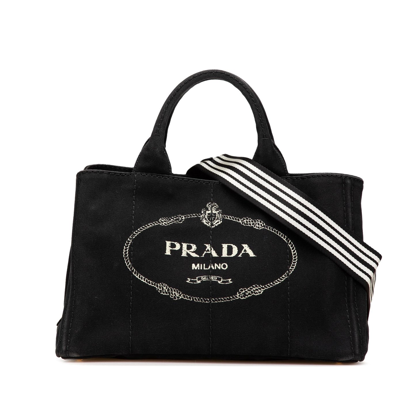 Prada Canapa Satchel Canvas Logo Satchel Bag Logo Satchel 2