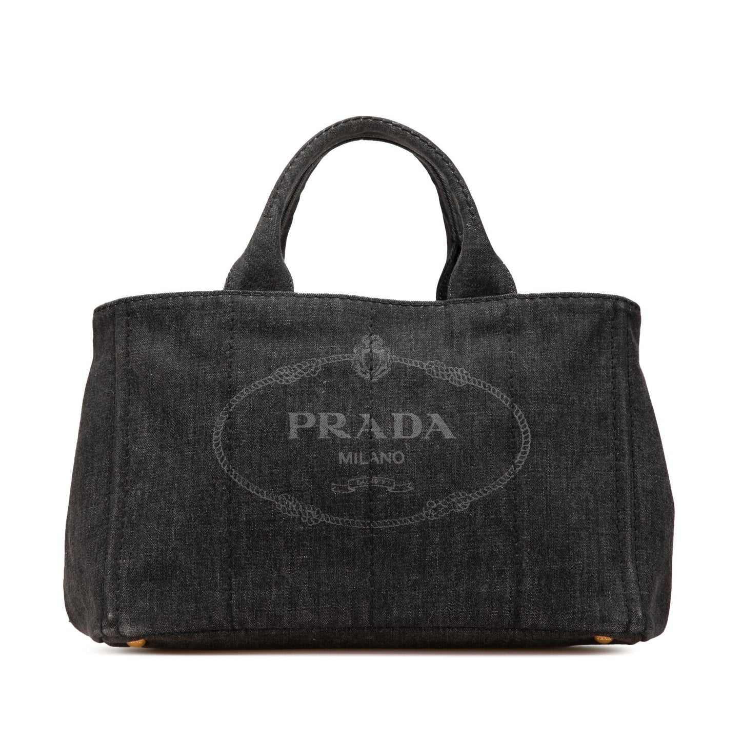 Prada Canapa Satchel Canvas Logo Satchel Bag Logo Satchel 4