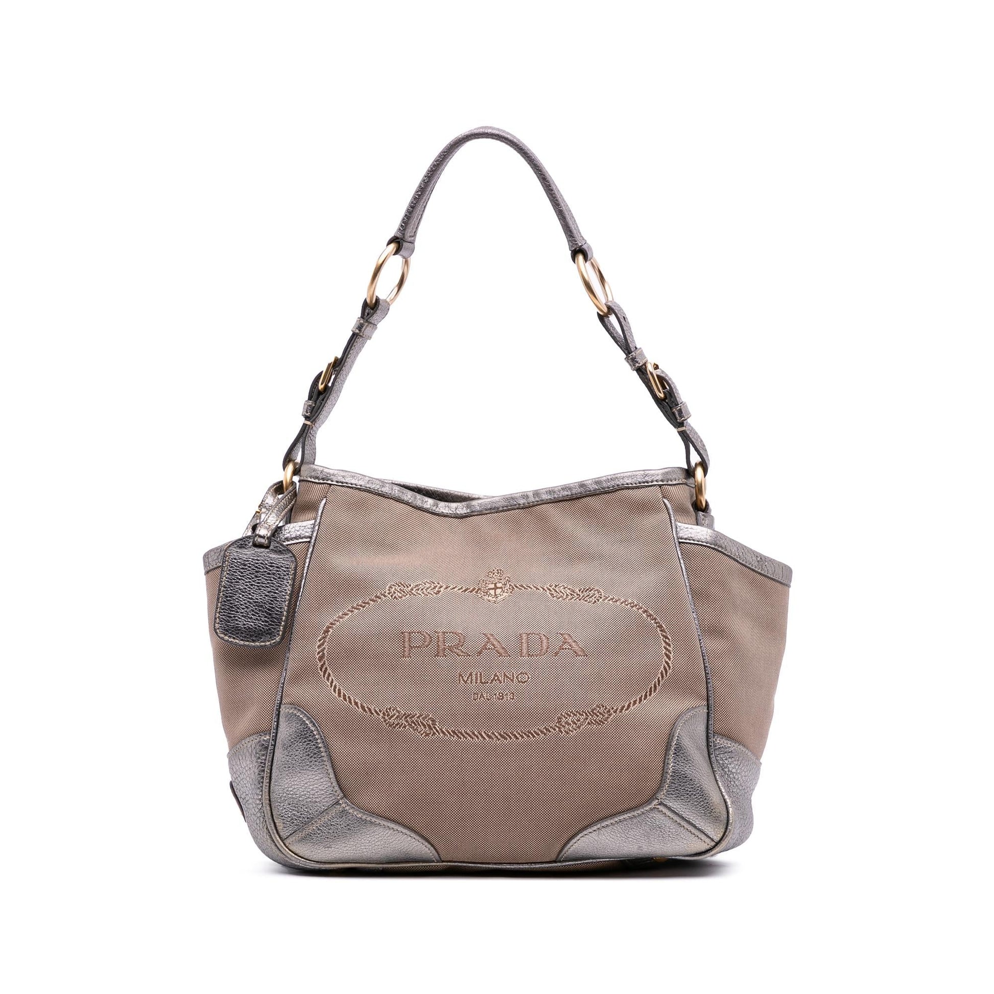 Prada Canapa Tote Canvas Logo Tote Bag Logo Tote 1