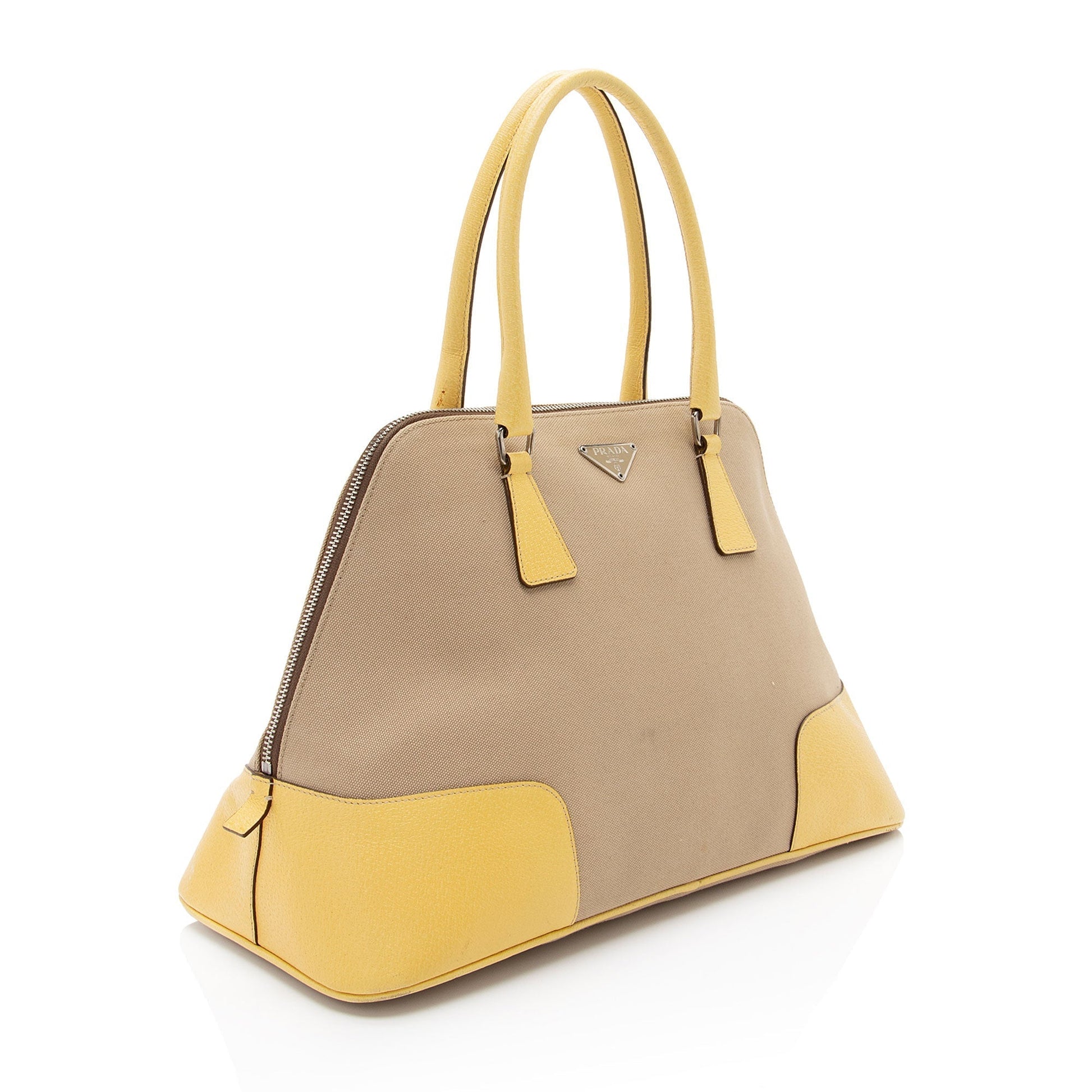 Prada Canapa Satchel Canvas Satchel Bag