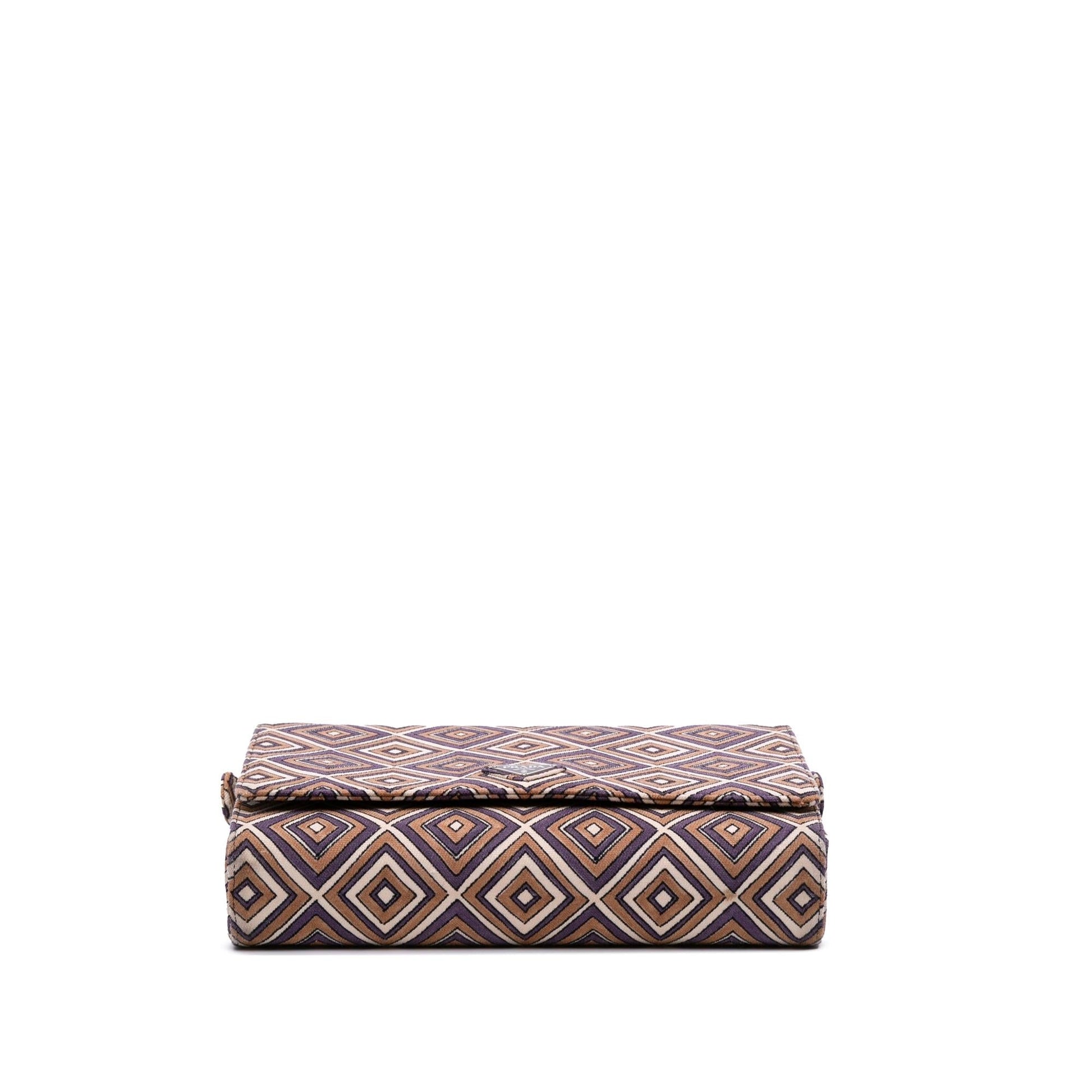 Prada Geometric Shoulder Bag Canvas