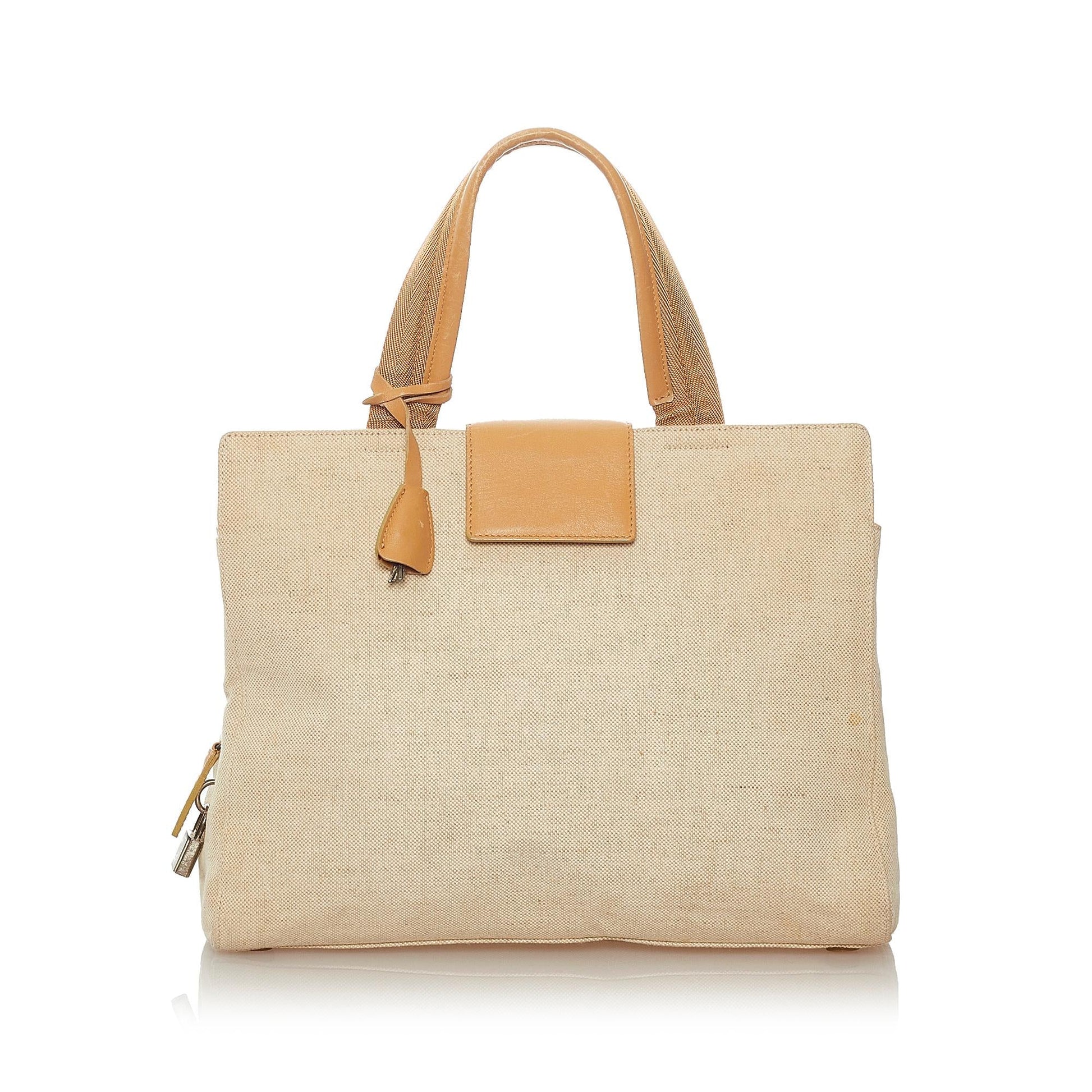 Prada Handbag Shg Canvas Satchel Bag Handbag Shg 27311