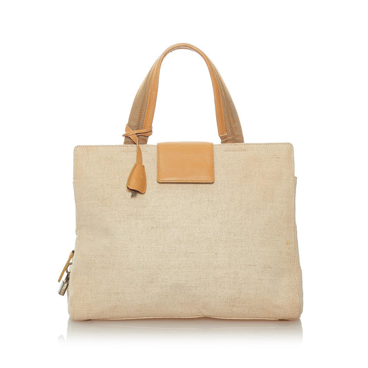 Prada Handbag Shg Canvas Satchel Bag Handbag Shg 27311