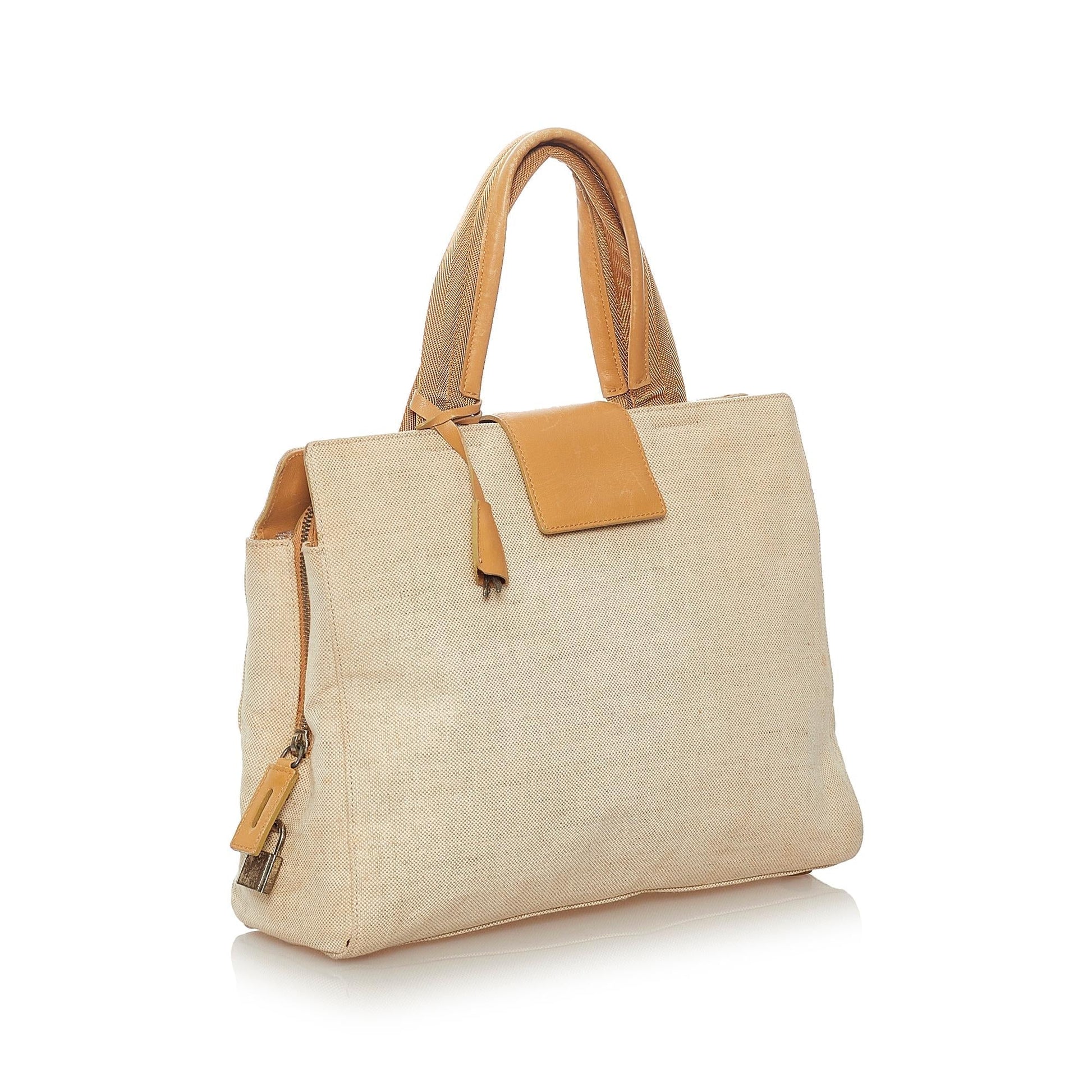 Prada Handbag Shg Canvas Satchel Bag Handbag Shg 27311