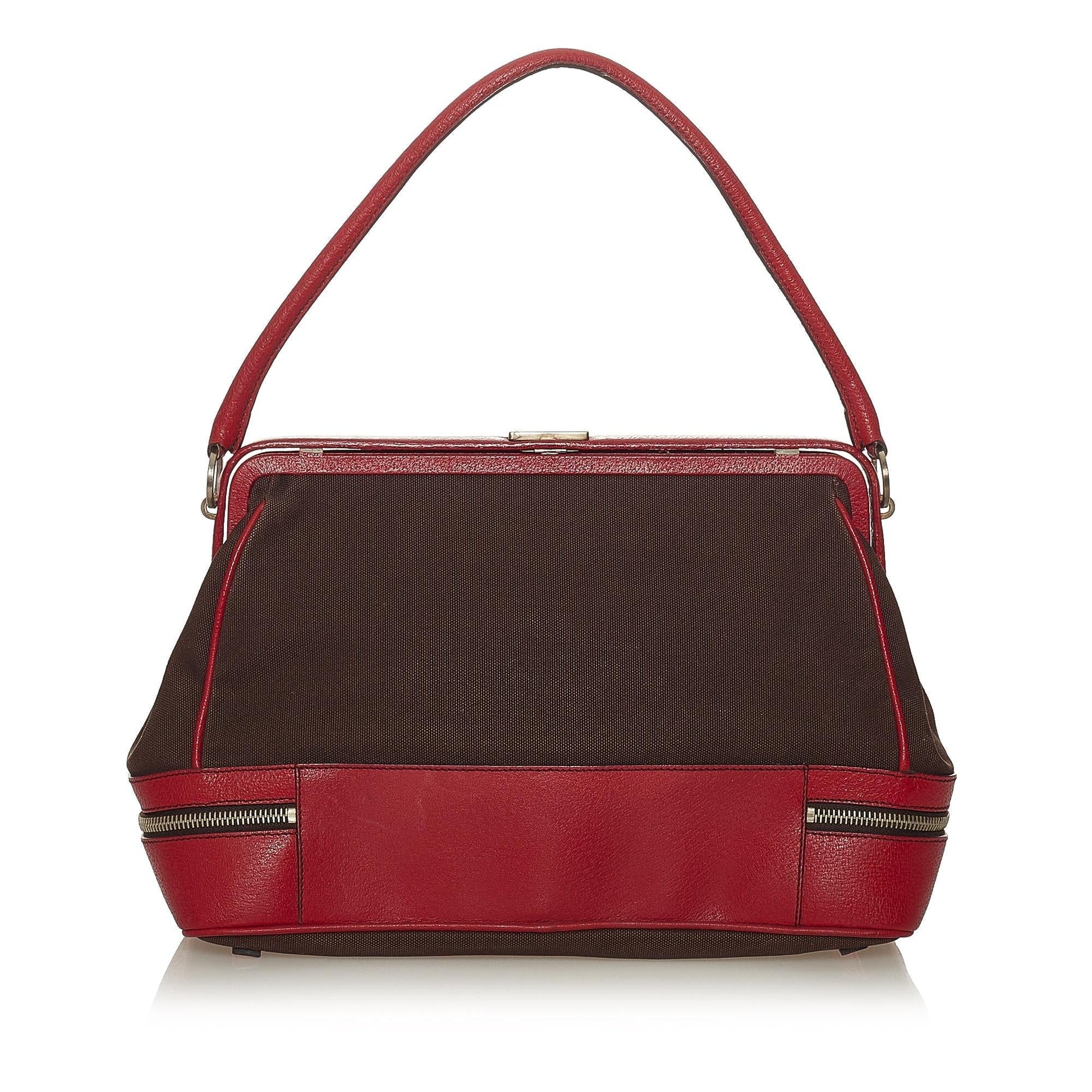 Prada Handbag Shg Canvas Satchel Bag Handbag Shg 27631