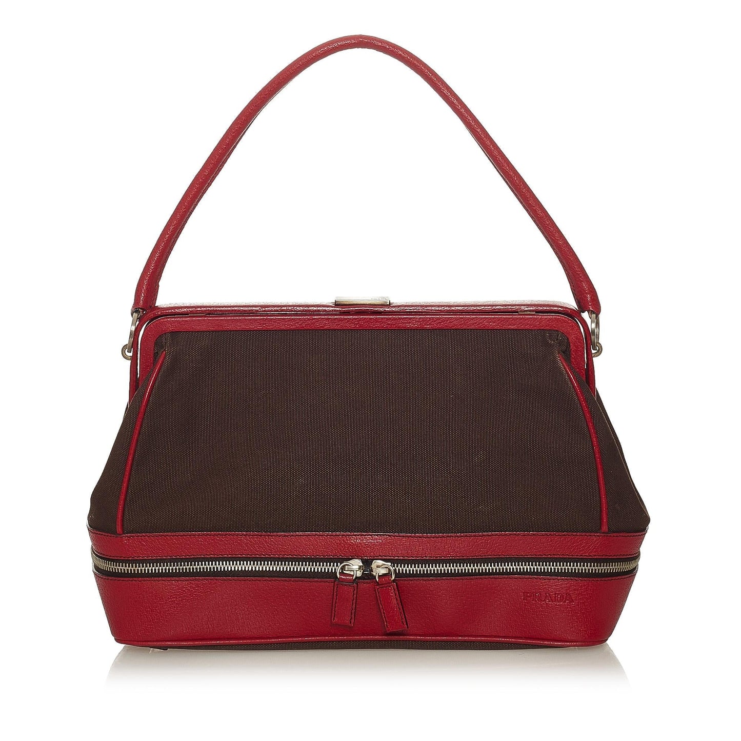 Prada Handbag Shg Canvas Satchel Bag Handbag Shg 27631
