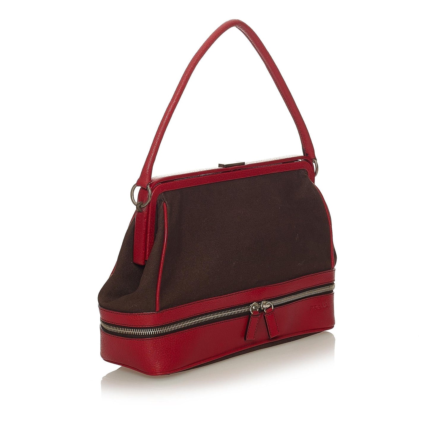 Prada Handbag Shg Canvas Satchel Bag Handbag Shg 27631