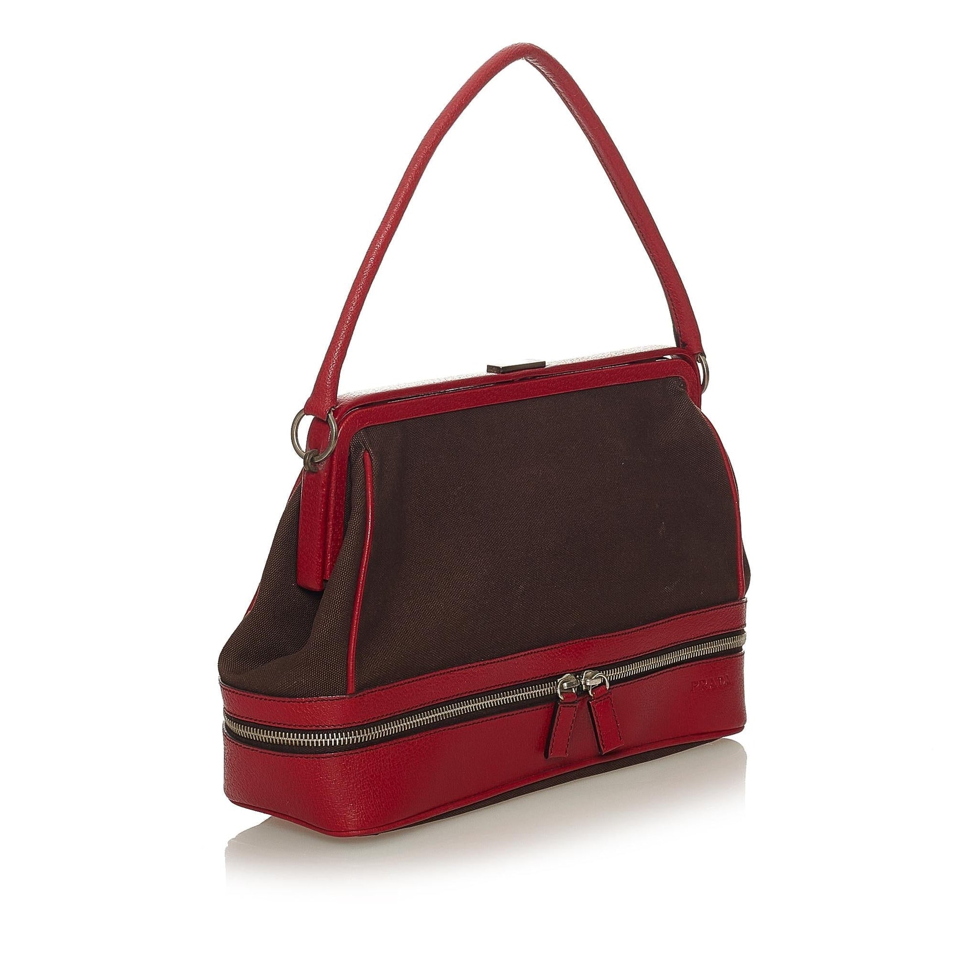 Prada Handbag Shg Canvas Satchel Bag Handbag Shg 27631