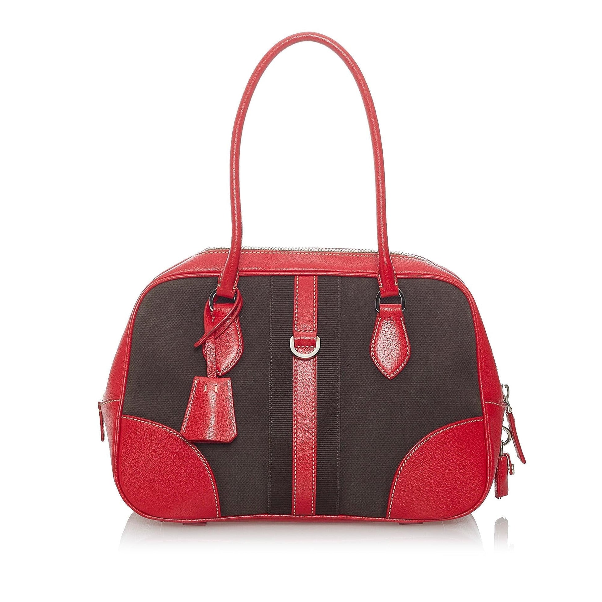 Prada Handbag Shg Canvas Satchel Bag Handbag Shg 29782