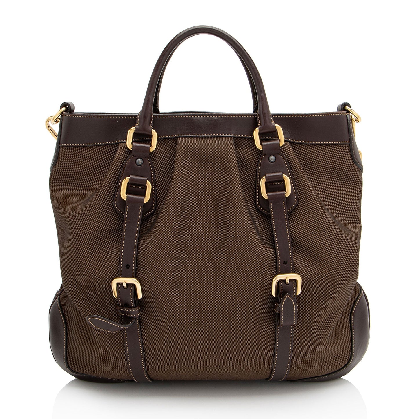 Prada Canapa Belted Tote Shf Zdmsqs Logo
