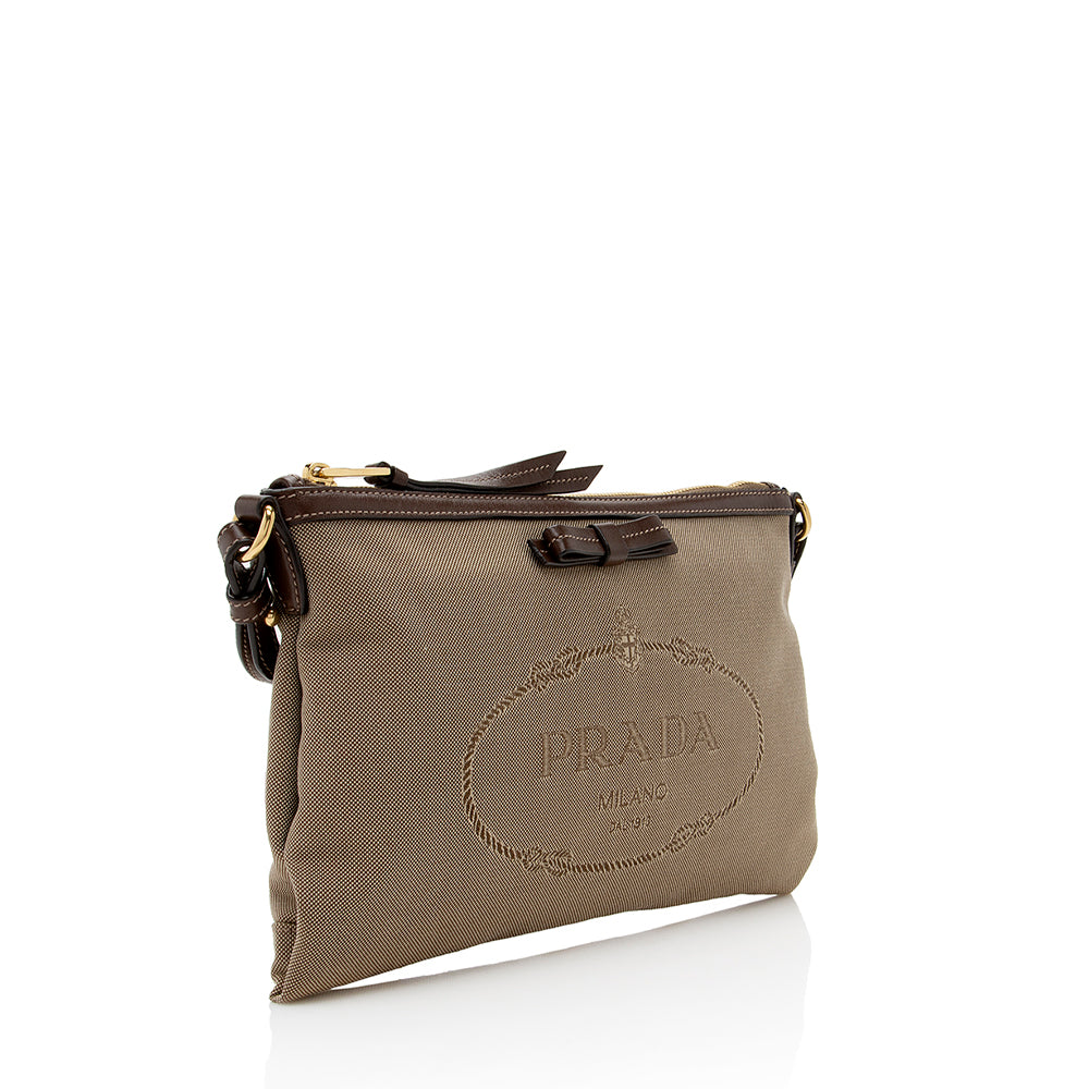 Prada Jacquard Crossbody Bag Shf Canvas Logo