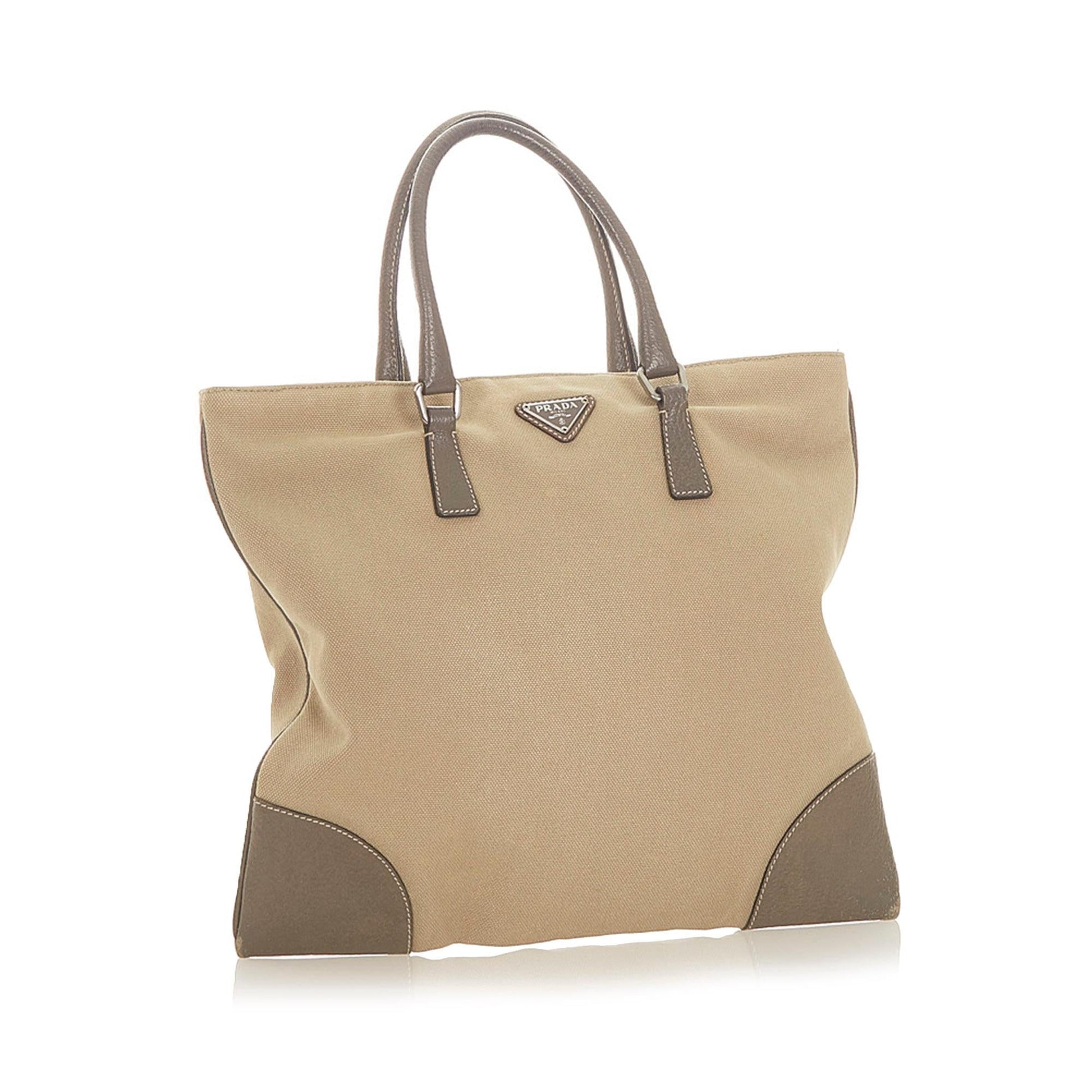 Prada Tote Bag Shg Canvas