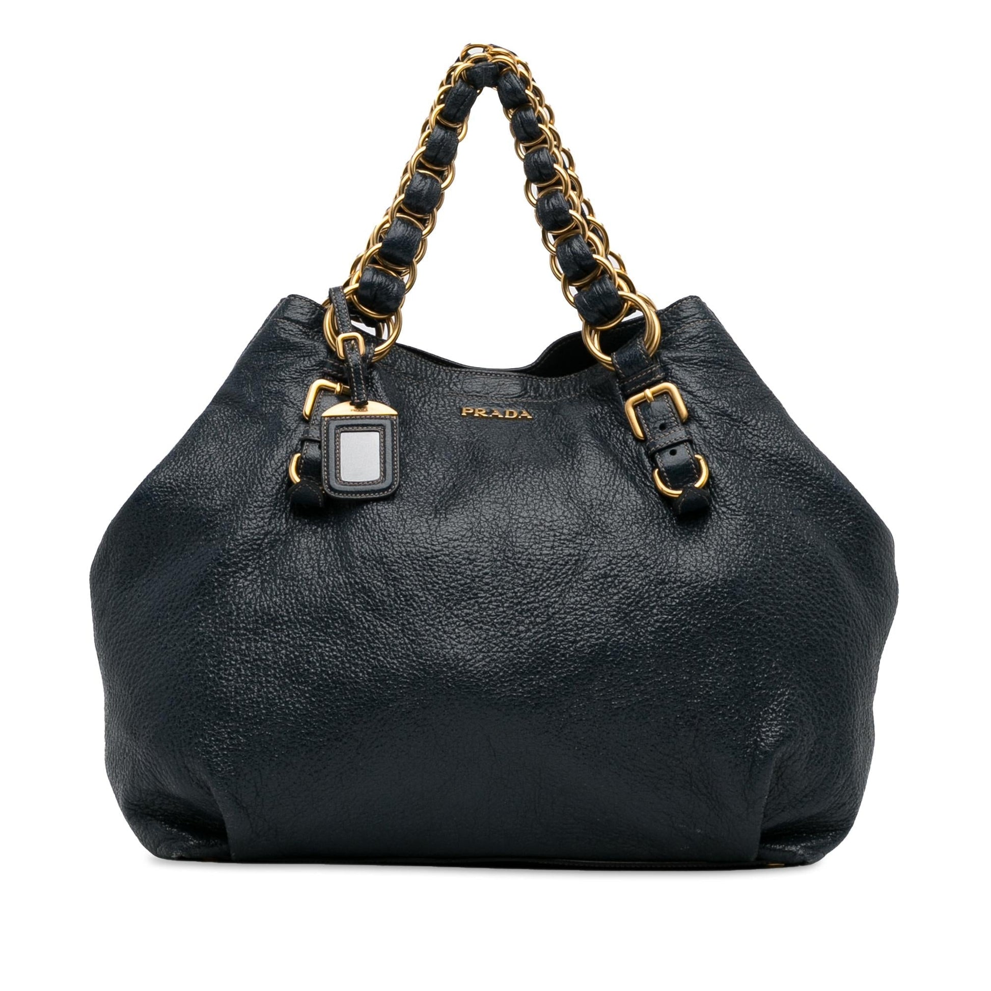 Prada Cervo Lux Tote Shg 8Kccg2 Chain Tote Bag