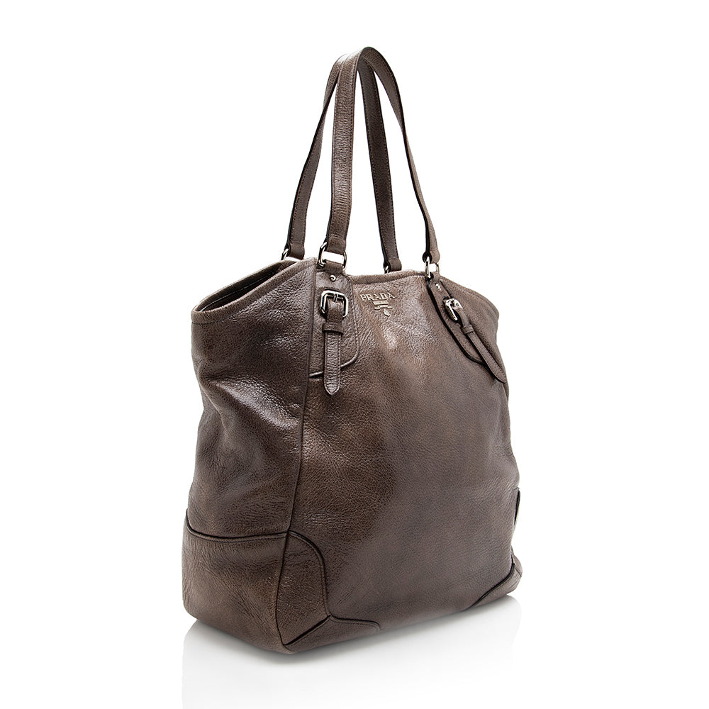 Prada Cervo Lux Shoulder Bag Shf Large