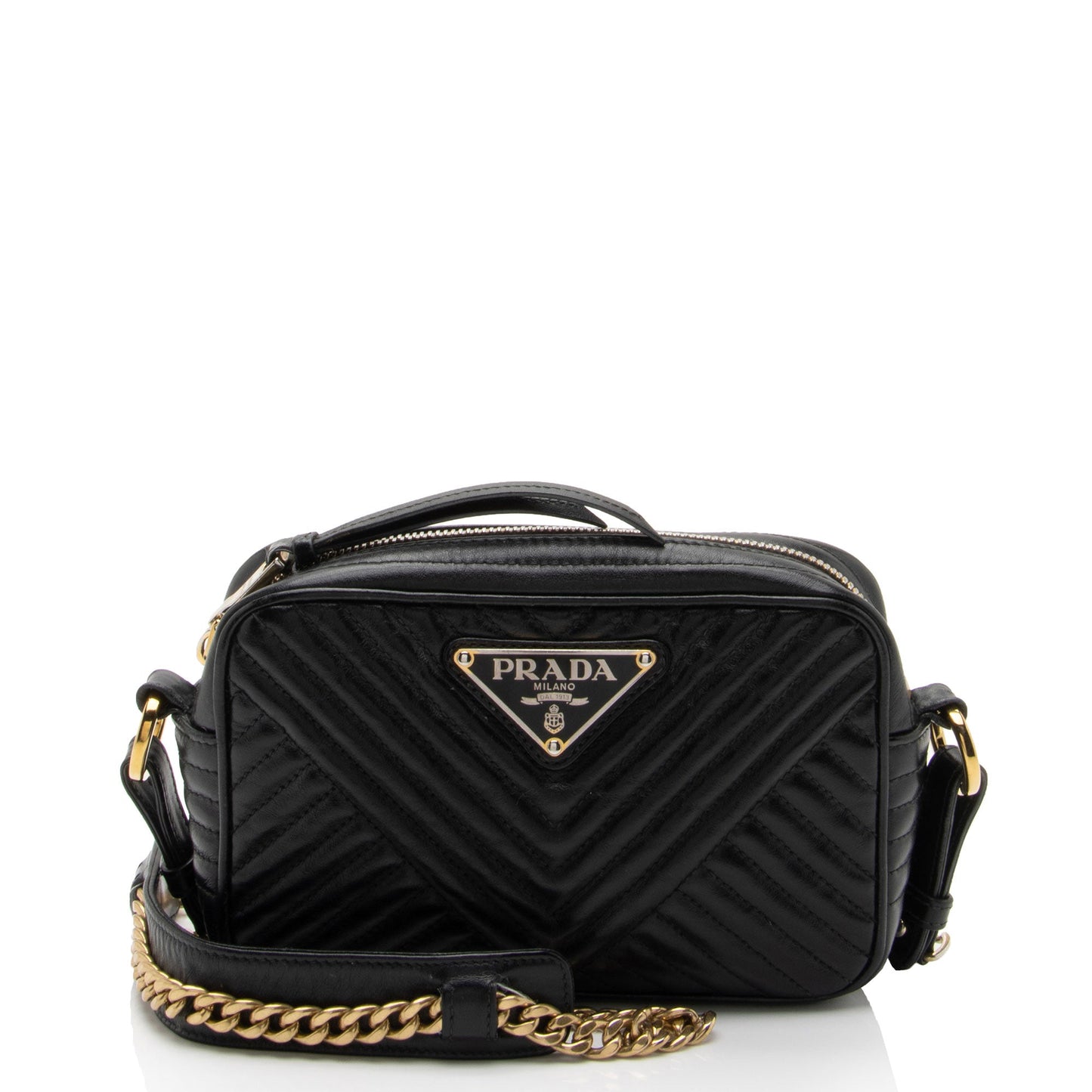 Prada Chevron Calfskin Diagramme Crossbody Bag Shf R2Ltur Small