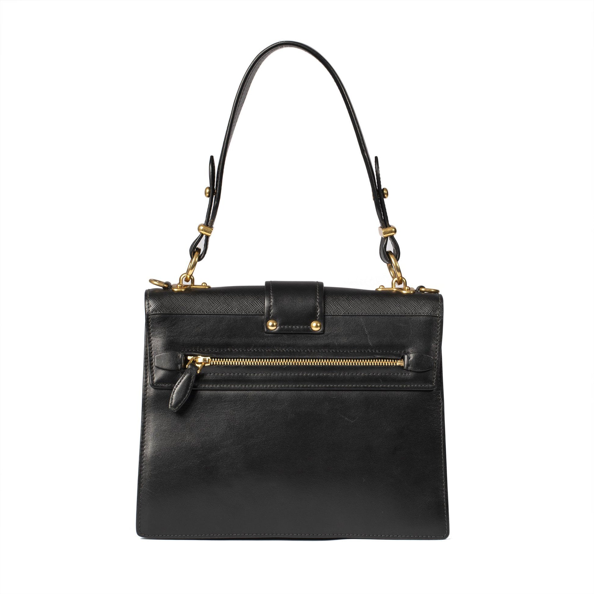 Prada City Calf Cahier Handle Bag Travel Bag
