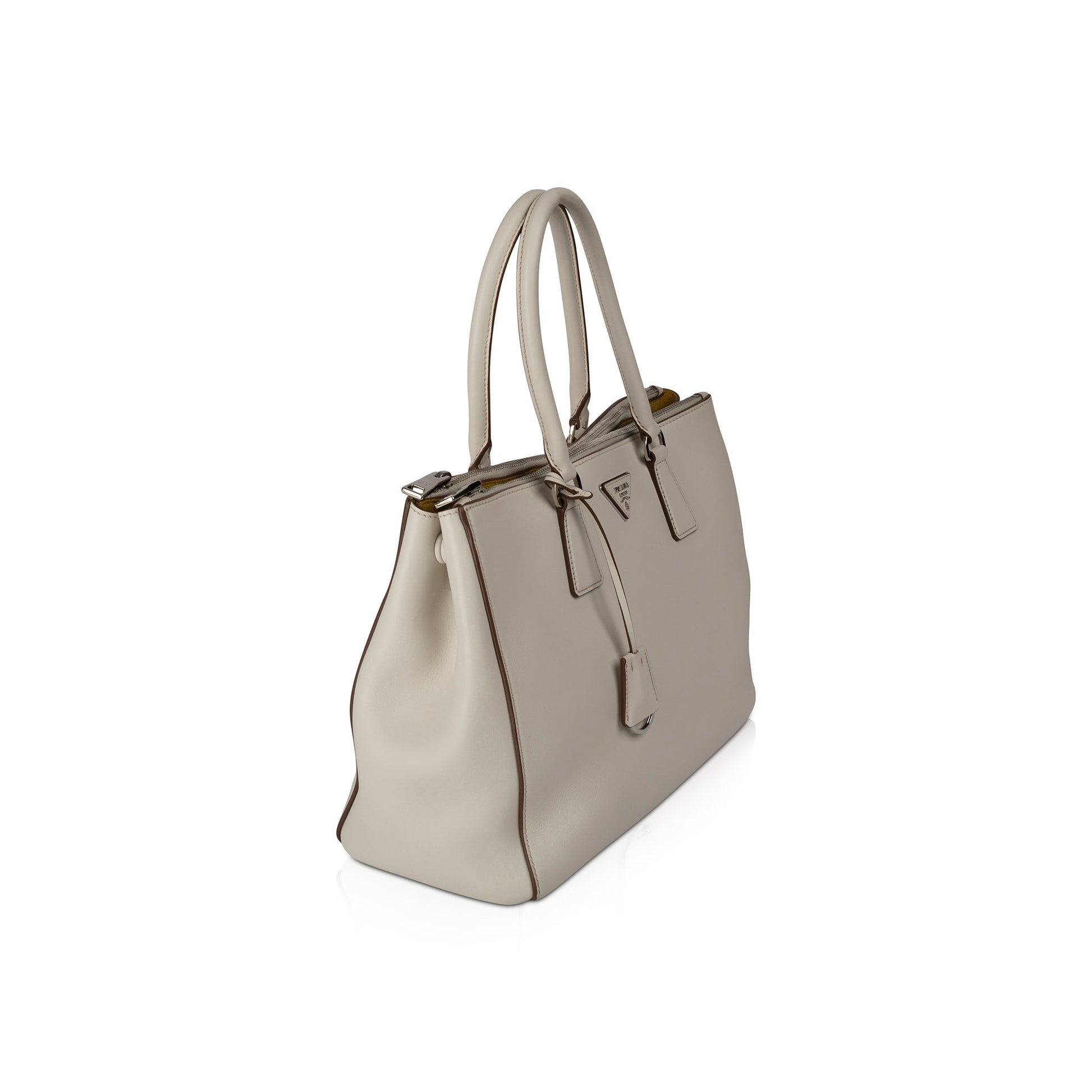 Prada City Calf Double Zip Galleria Tote Handbag Tote Bag