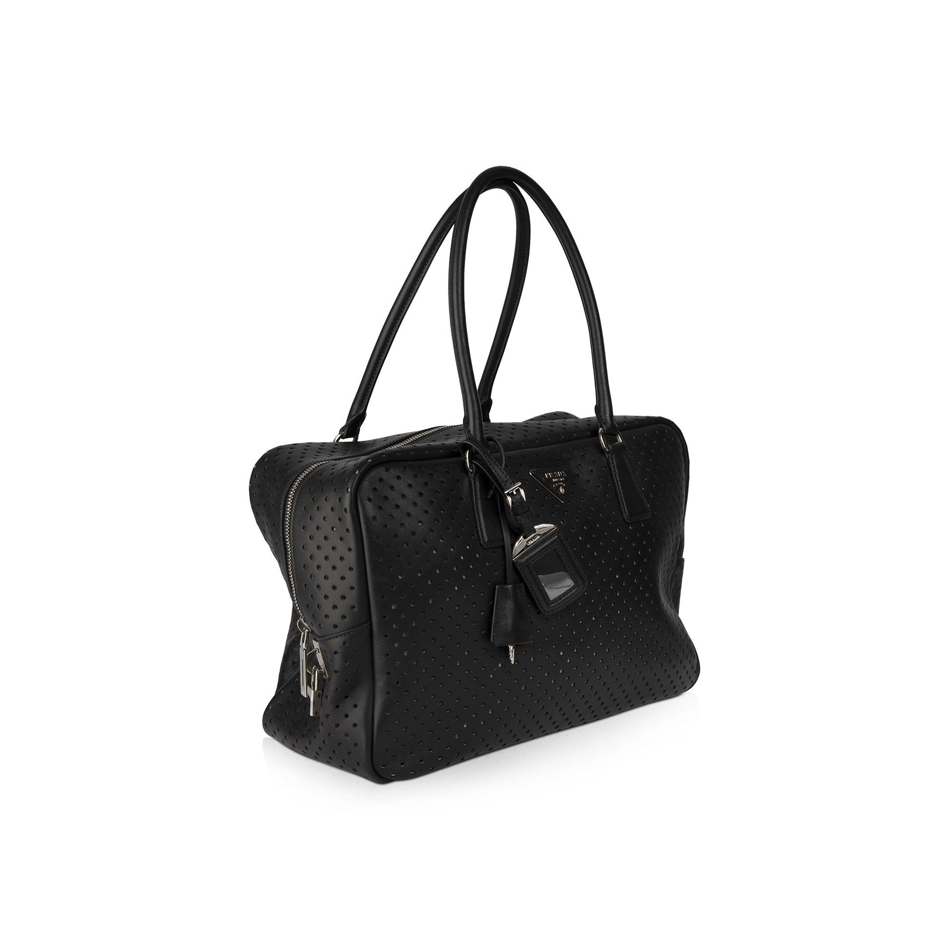 Prada City Calf Fori Bauletto Bag Travel Bag
