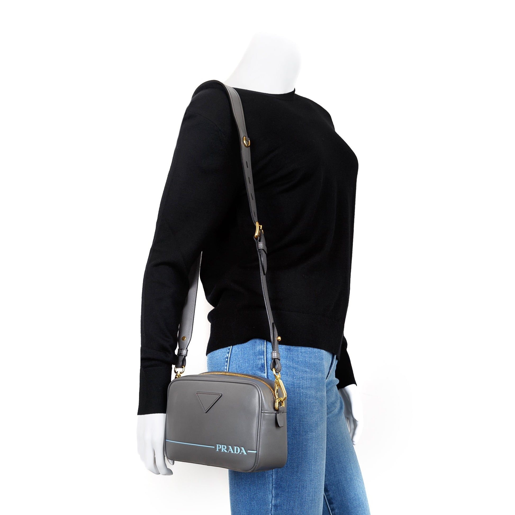 Prada City Calf Camera Bag Logo Travel Bag