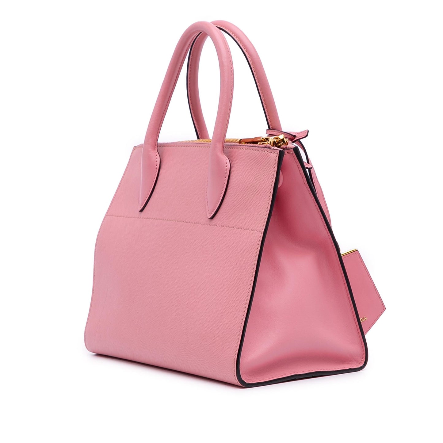 Prada City Calf Trimmed Greche Paradigme Bag Saffiano Satchel Bag