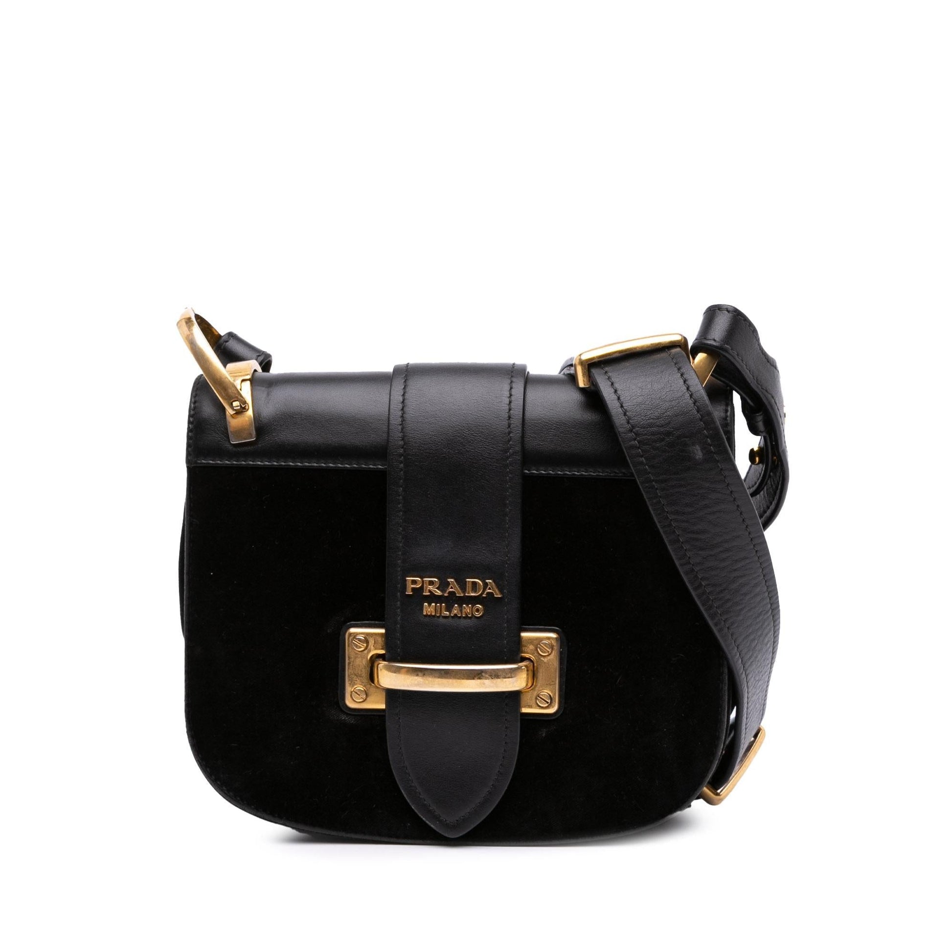 Prada City Calf And Velvet Pionniere Crossbody Crossbody Bag
