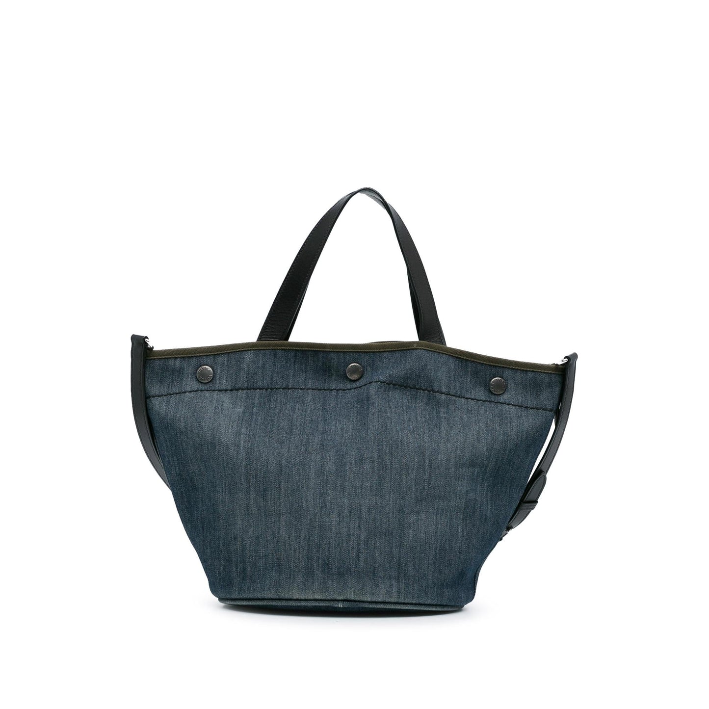Prada Satchel Shg Fjqmz0 Denim Logo Satchel Bag