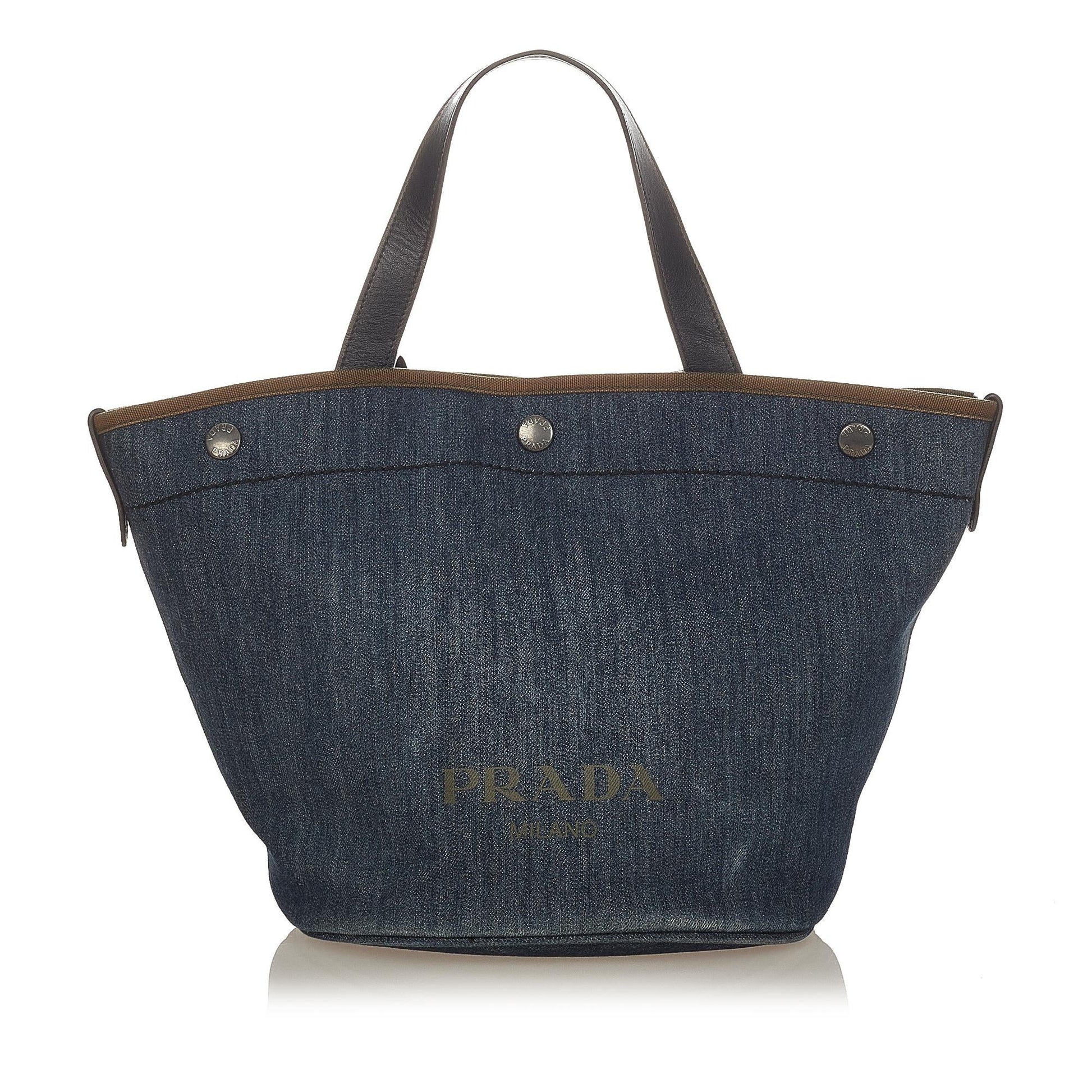 Prada Tote Bag Shg Denim
