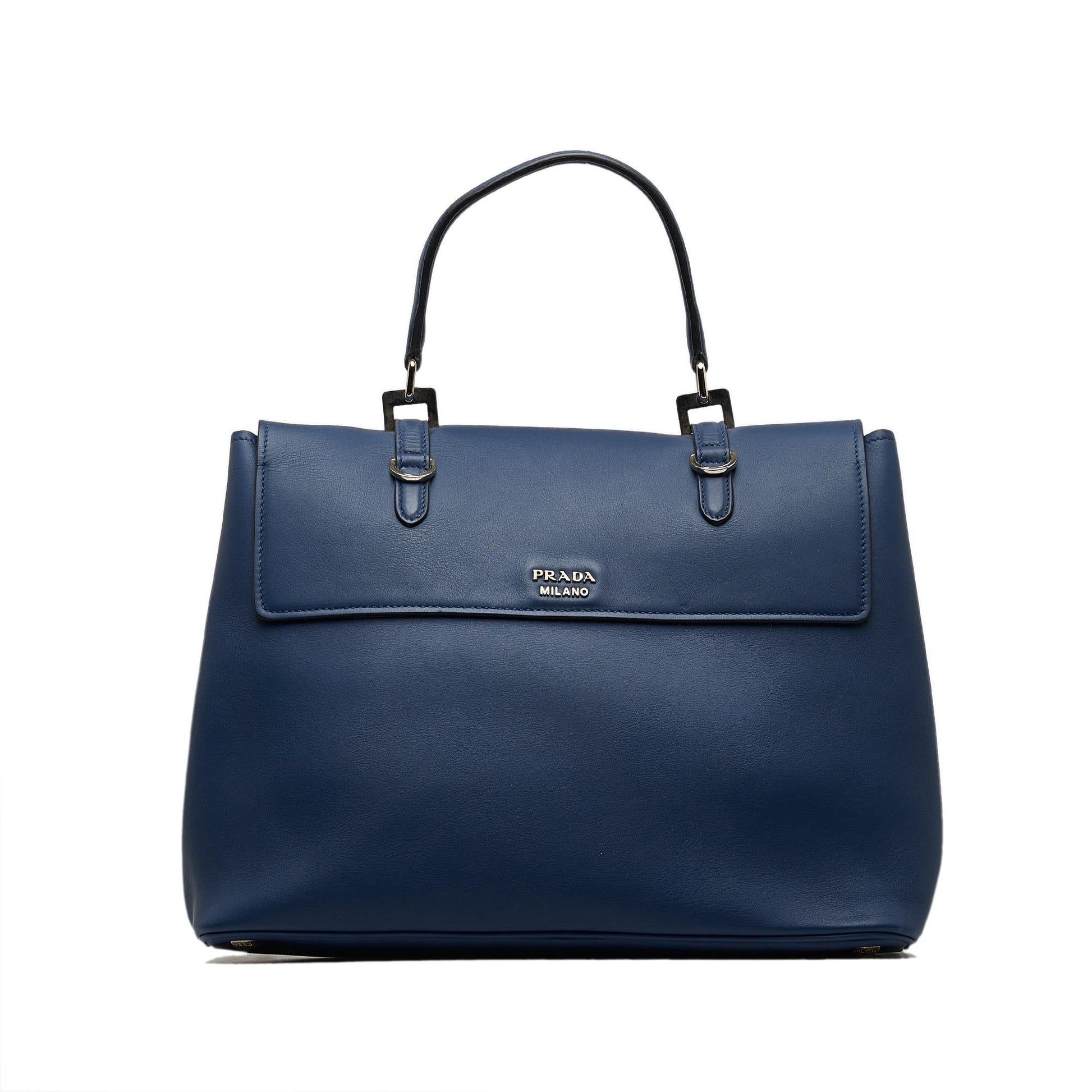Prada Double Turnlock Satchel Shg 7Layvo Leather Satchel Bag