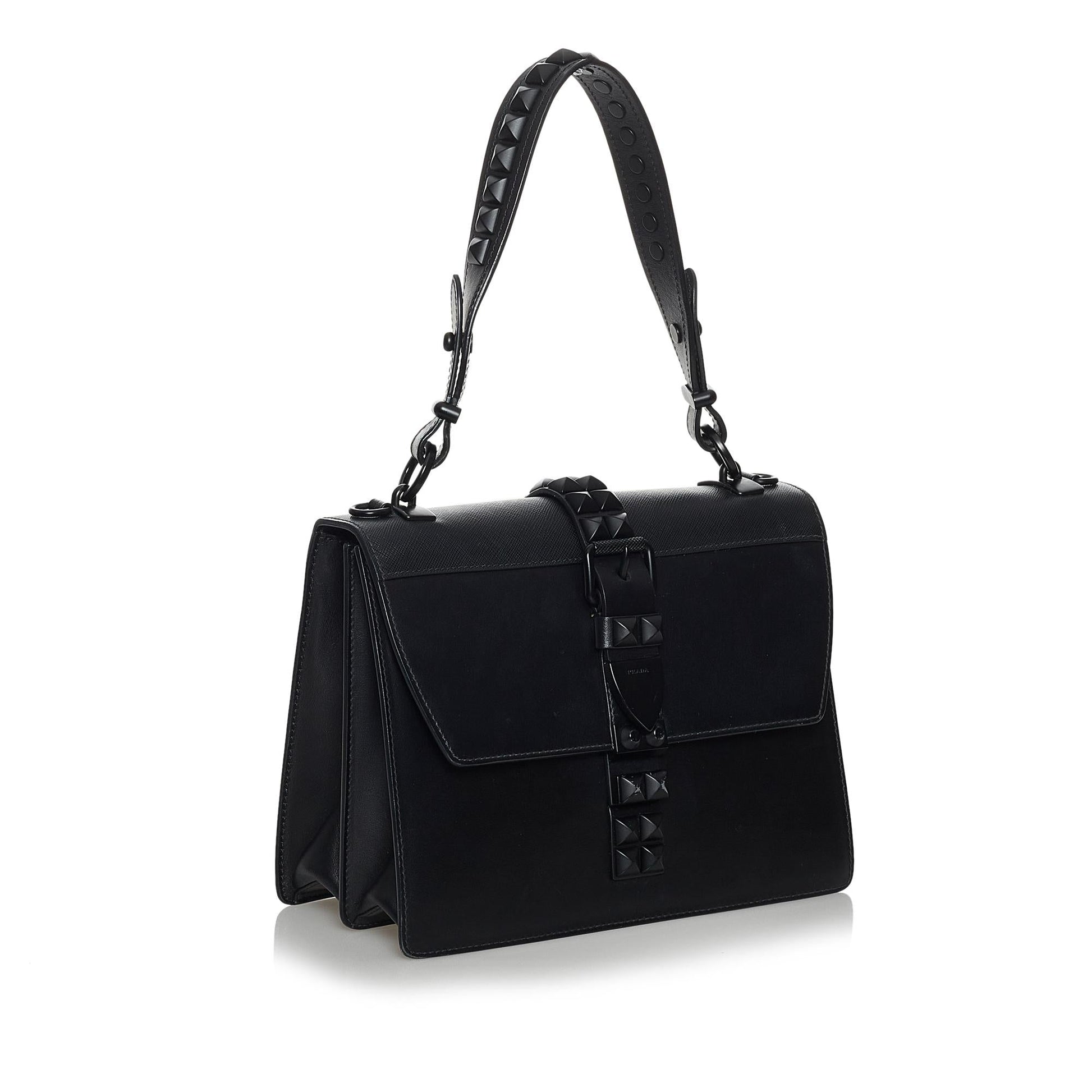Prada Elektra Satchel Shg Leather Satchel Bag