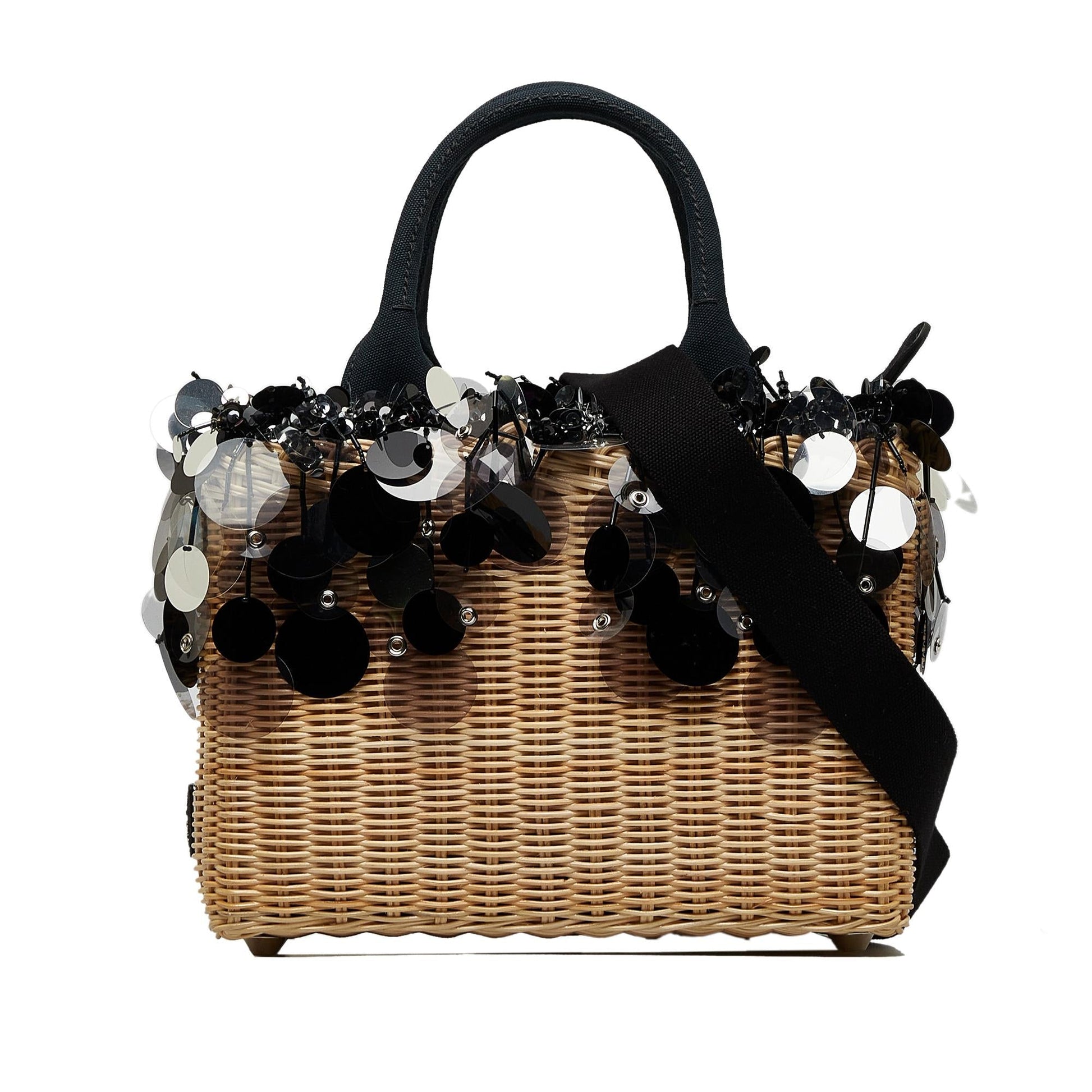 Prada Embellished Midollino Satchel Shg Rjsn9H Satchel Bag