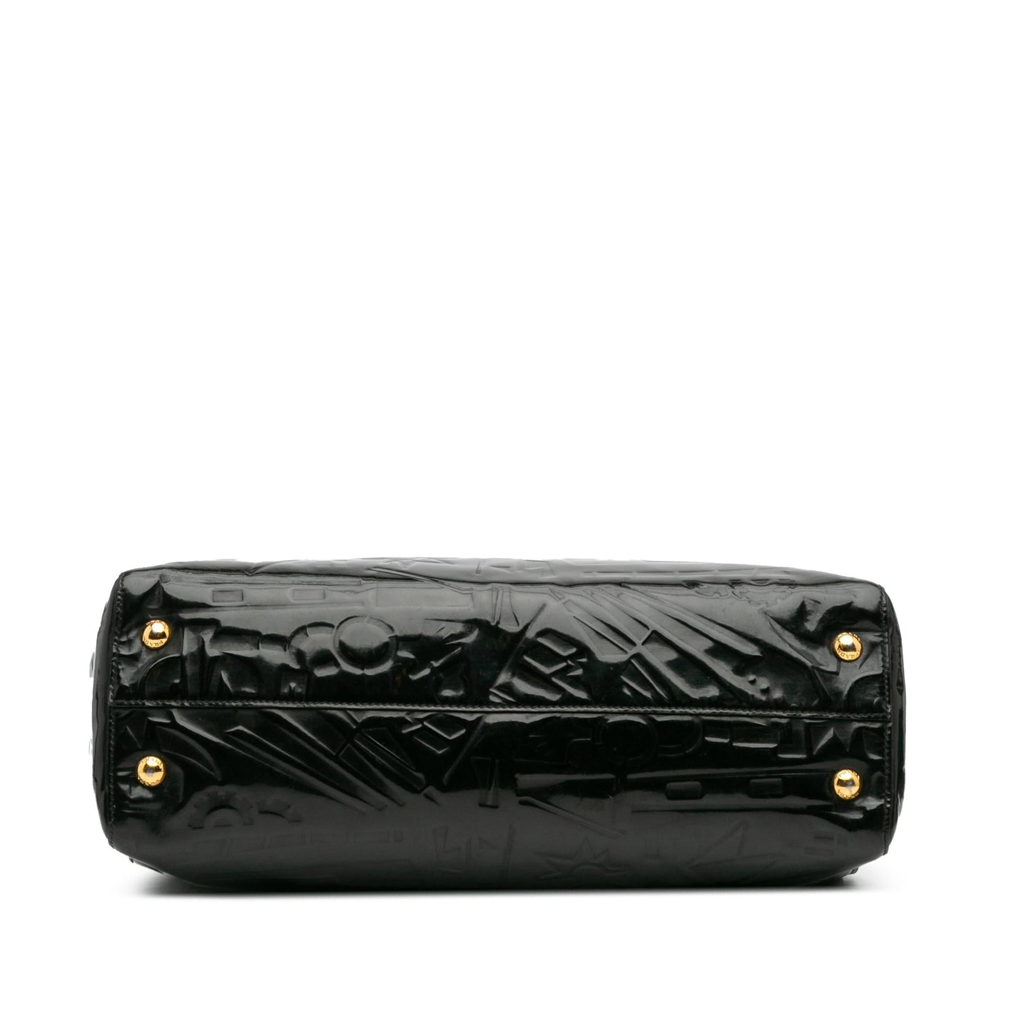 Prada Satchel Patent Embossed Satchel Bag