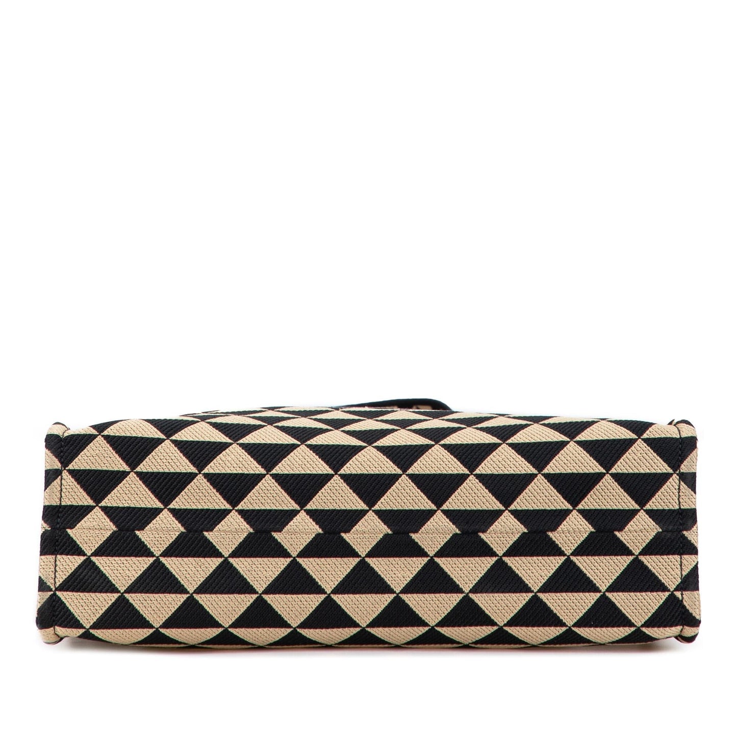 Prada Triangolo Symbole Shopping Tote Canvas Embroidered Tote Bag
