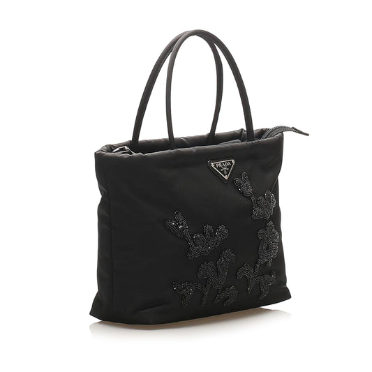 Prada Tessuto Tote Bag Embroidered