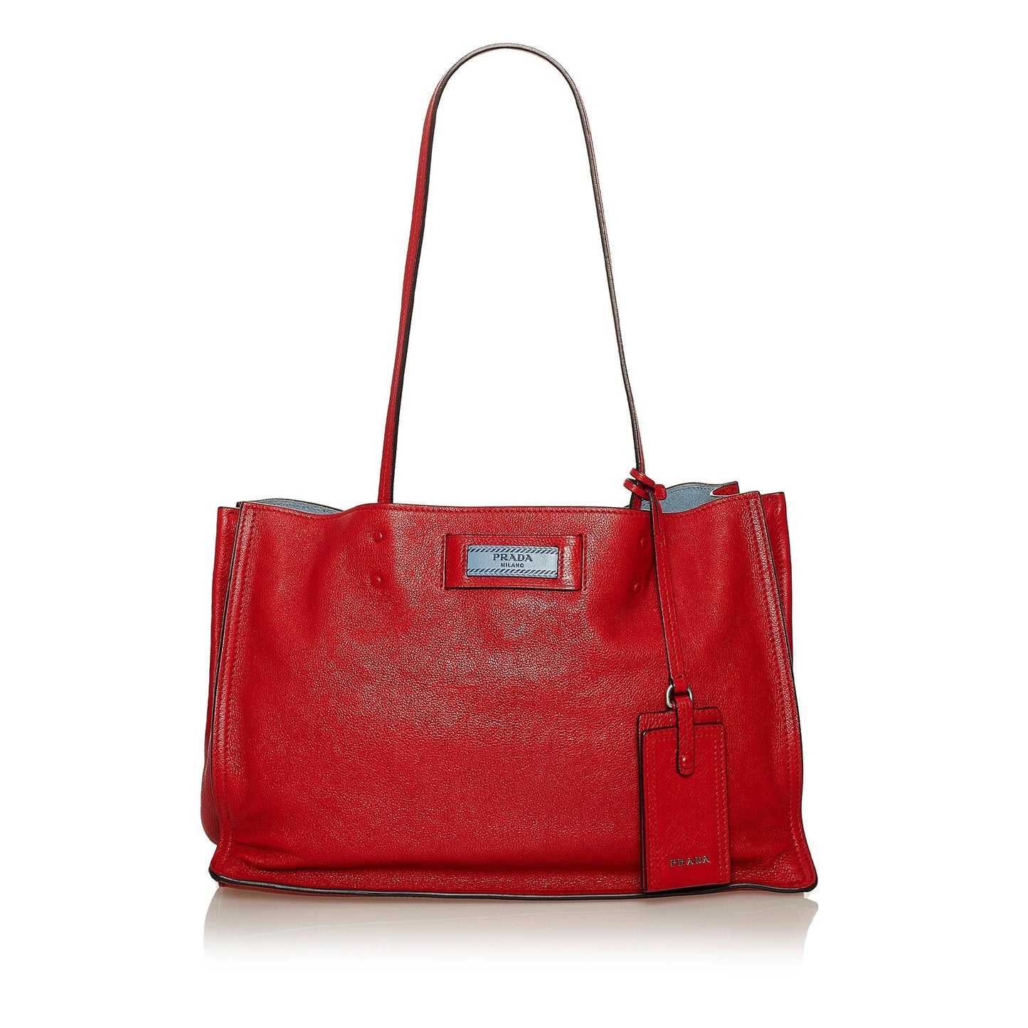 Prada Etiquette Tote Bag Shg Leather