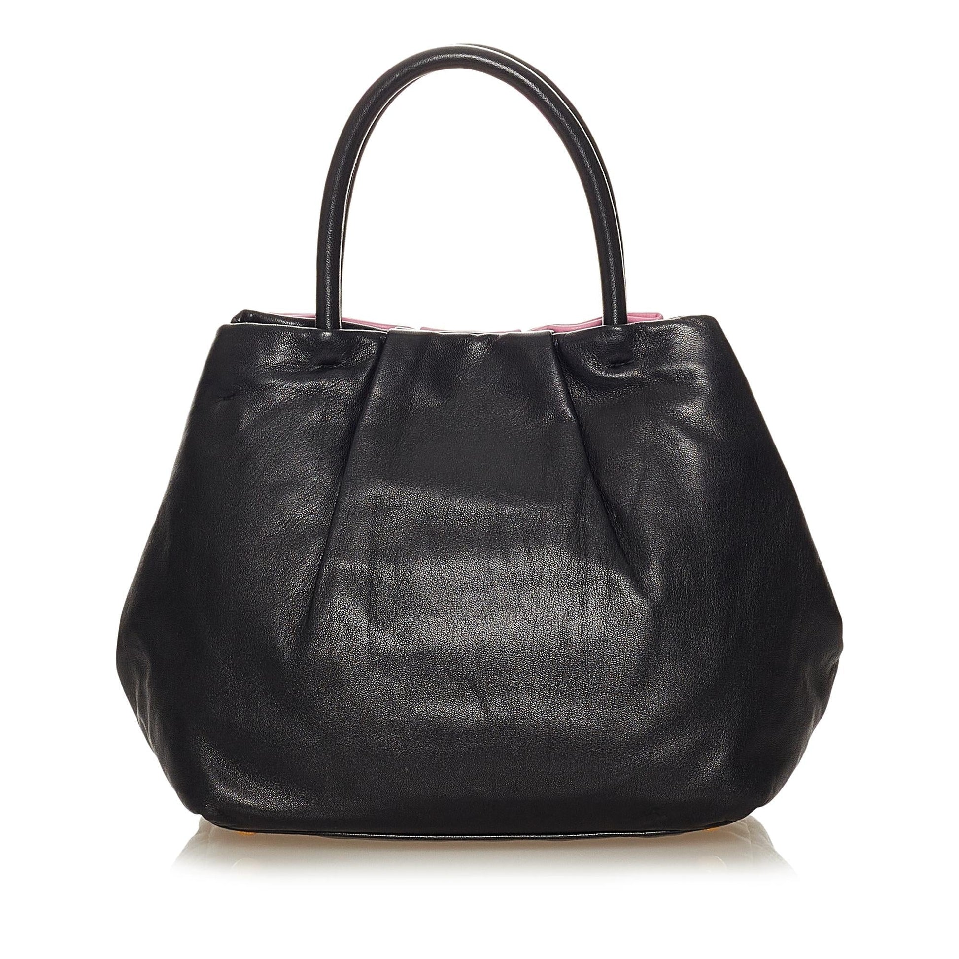 Prada Fiocco Bow Satchel Shg Leather Satchel Bag