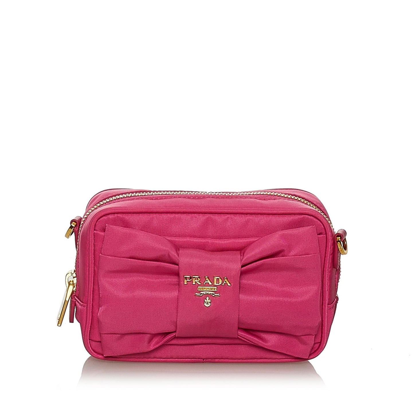 Prada Fiocco Bow Tessuto Crossbody Bag Shg