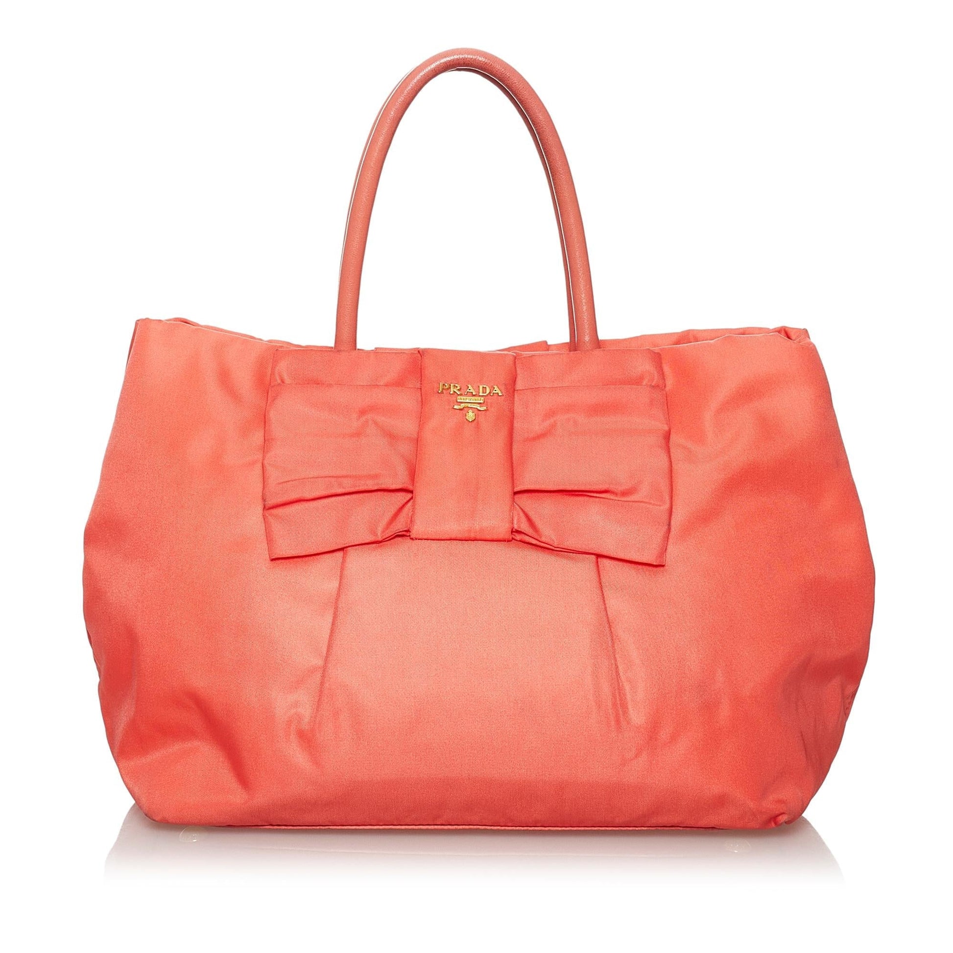 Prada Fiocco Bow Tessuto Tote Bag Shg Bag Shg 29762