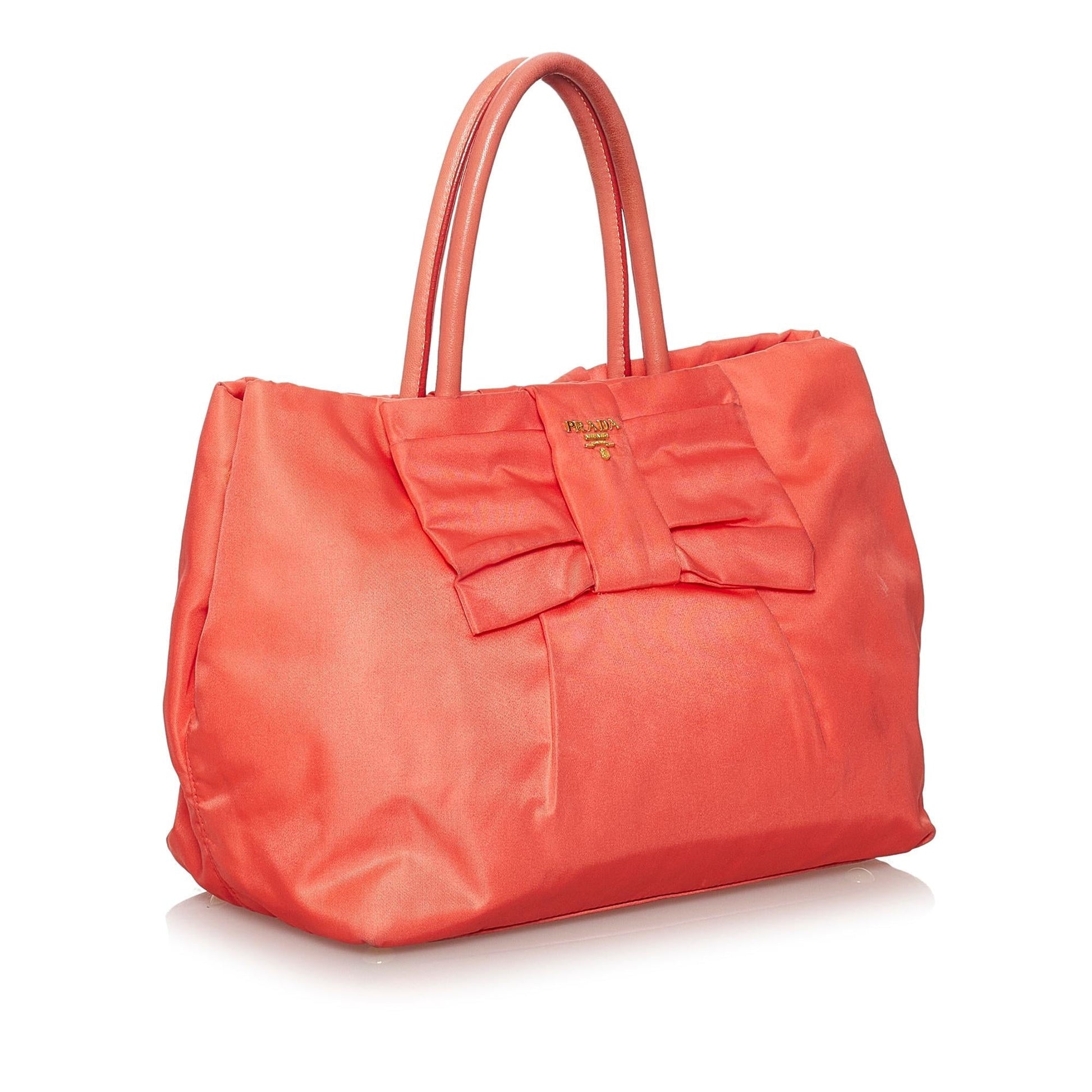 Prada Fiocco Bow Tessuto Tote Bag Shg Bag Shg 29762