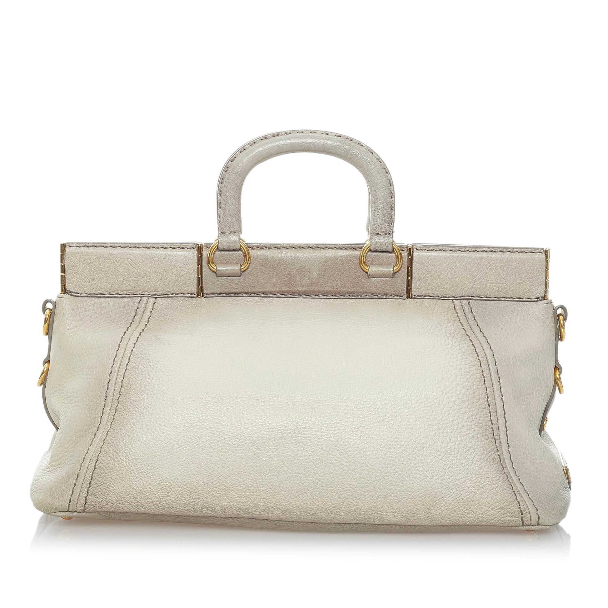 Prada Frame Satchel Shg Leather Satchel Bag