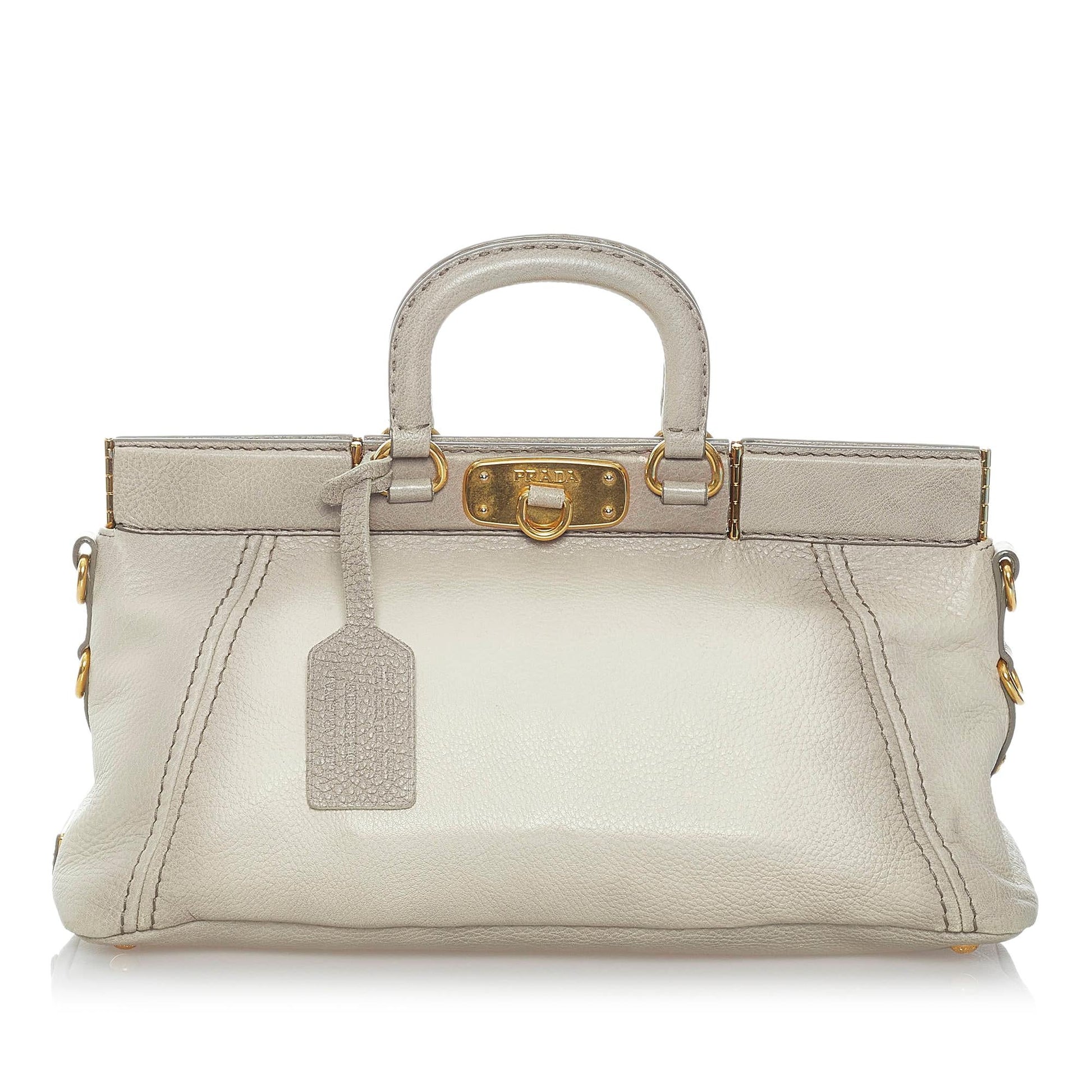 Prada Frame Satchel Shg Leather Satchel Bag