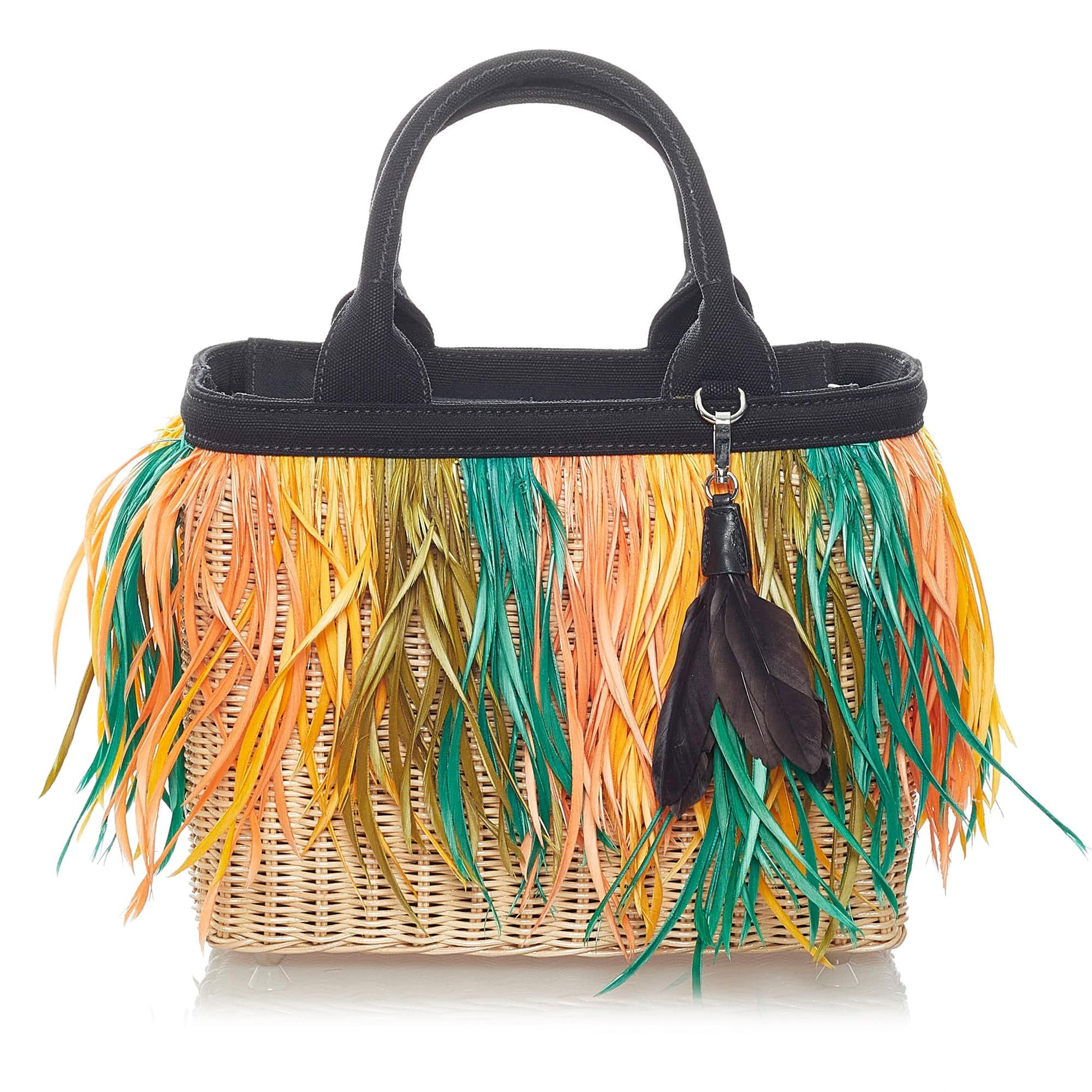 Prada Fringed Satchel Shg Raffia Satchel Bag Satchel Shg 31171
