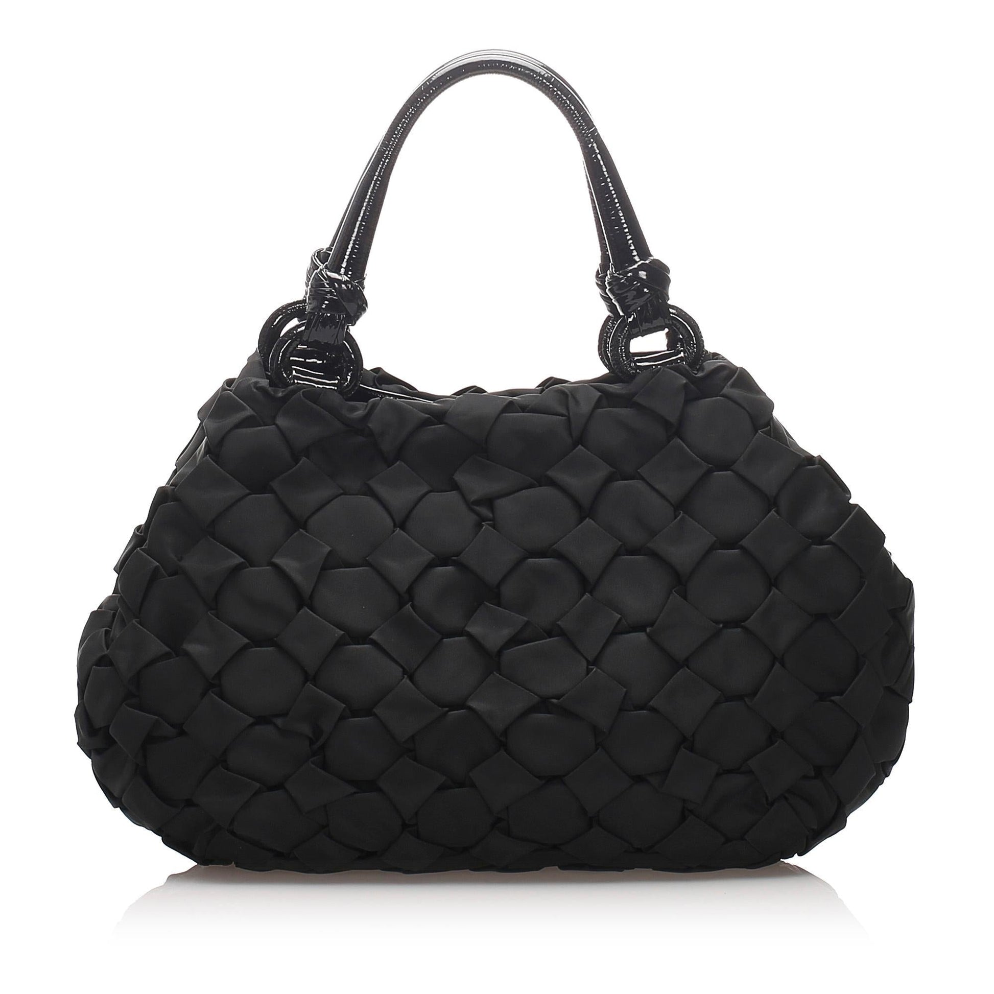 Prada Gathered Shoulder Bag Shg Nylon