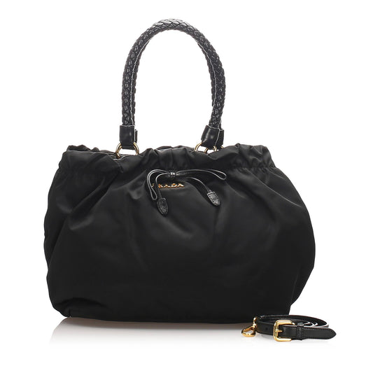Prada Gathered Tessuto Tote Tote Bag