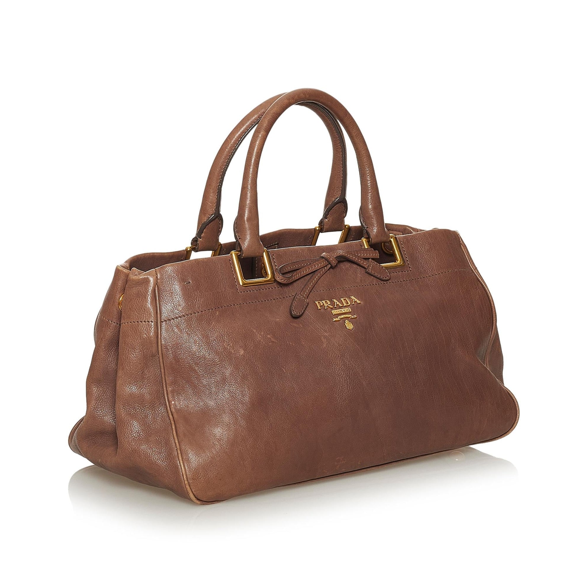 Prada Glace Calf Satchel Shg Leather Calf Leather Satchel Bag