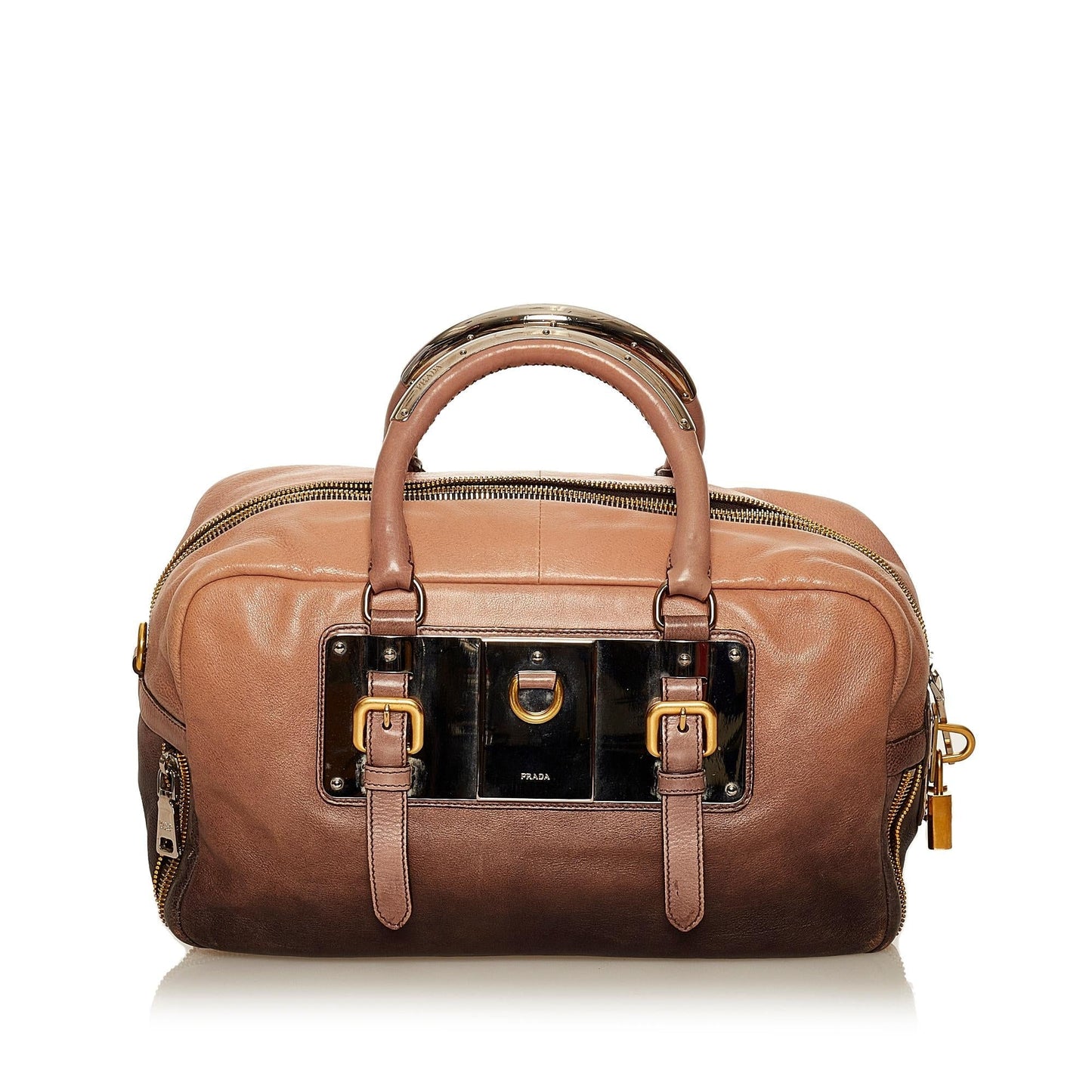 Prada Glace Calf Ombre Handbag Shg Leather Satchel Bag
