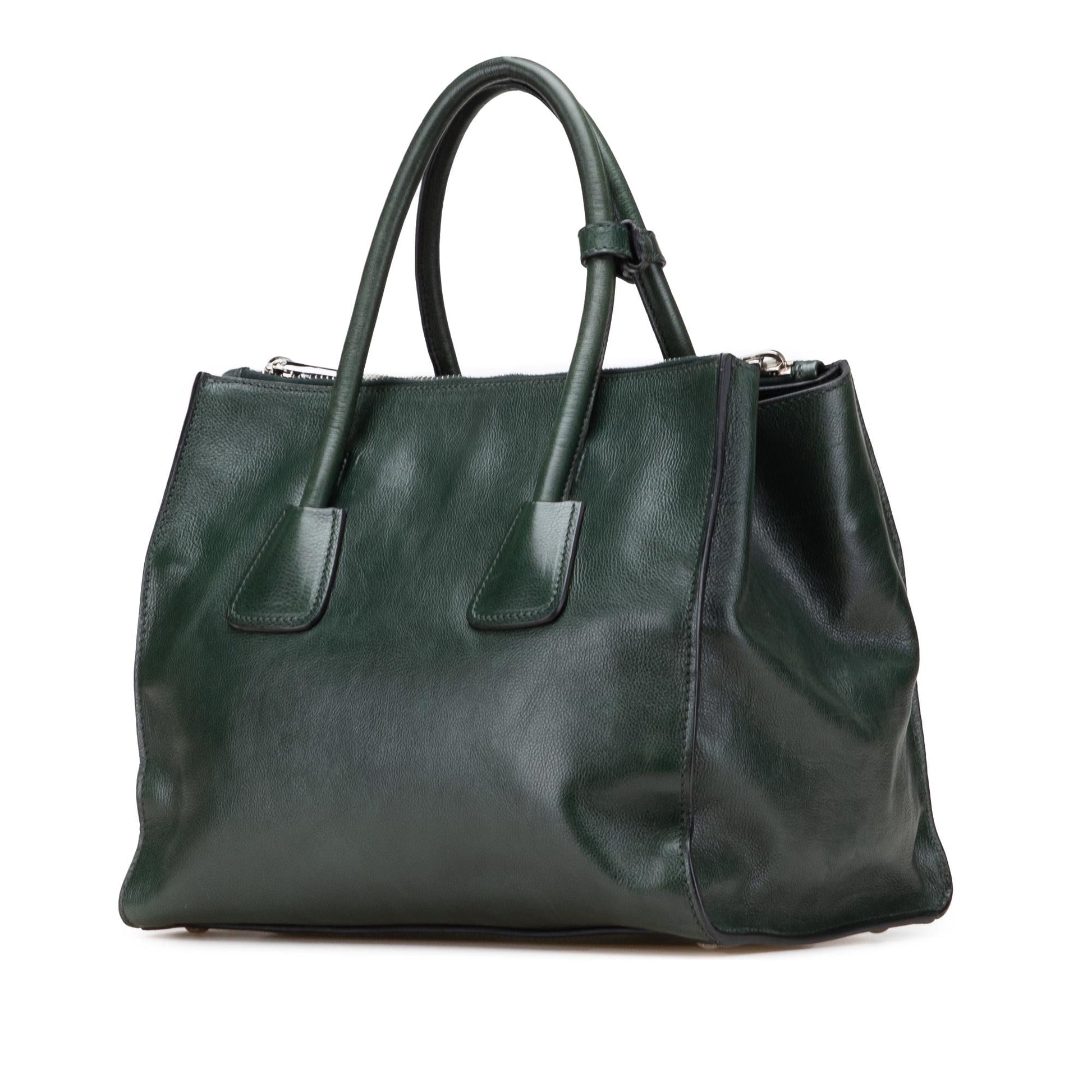 Prada Glace Calf Twin Pocket Satchel Satchel Bag